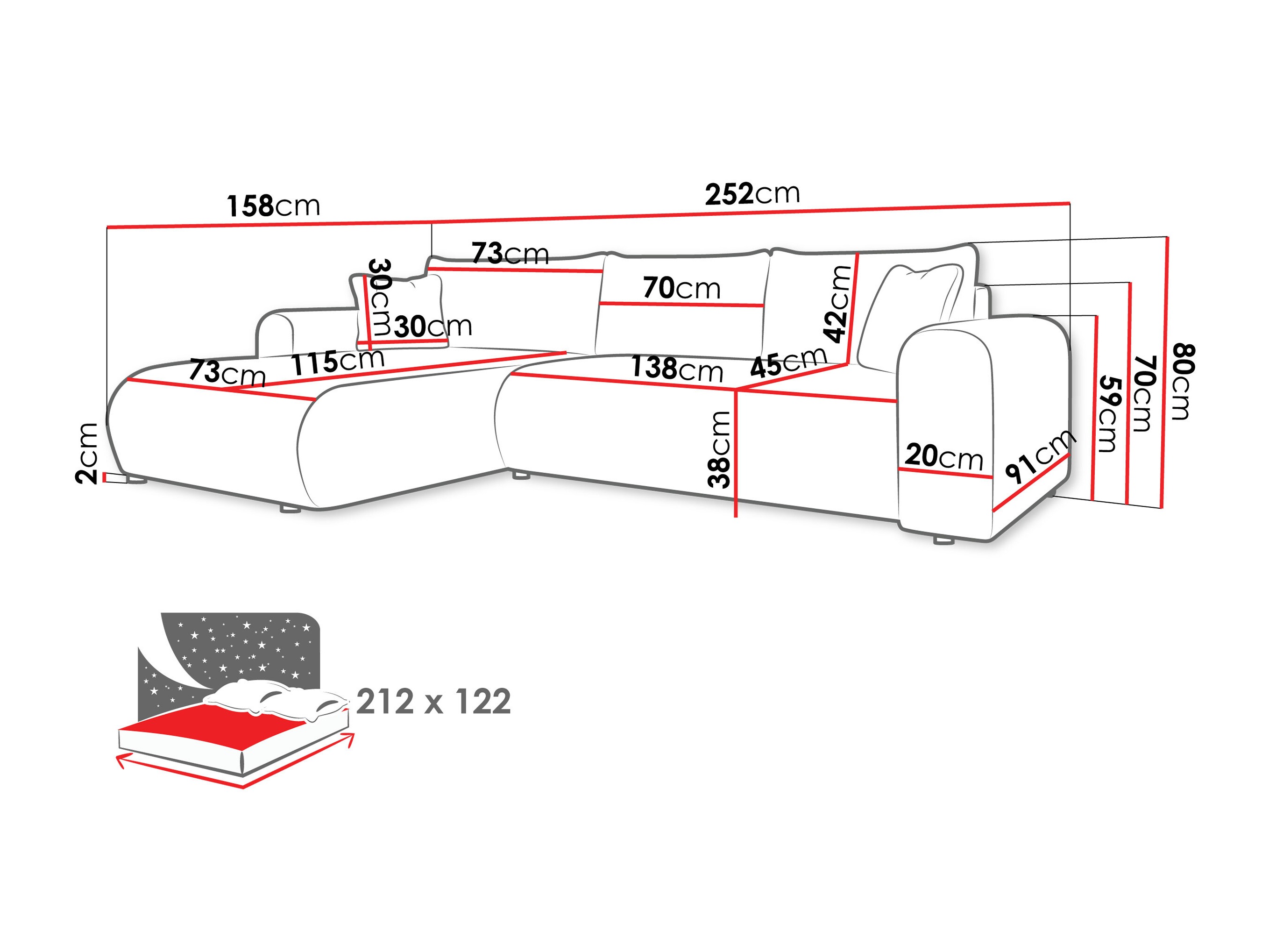 Kulmasohva Comfivo Labor (Taro 01)