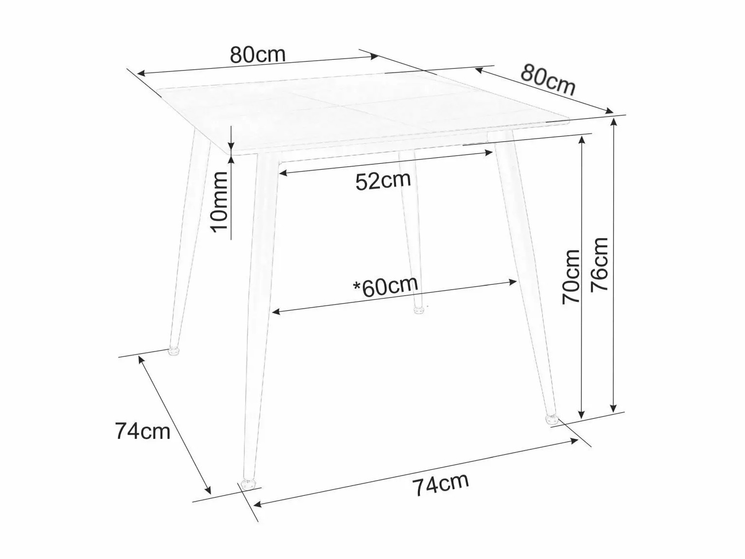 Pöytä Detroit 876 (Valkoinen marmori)