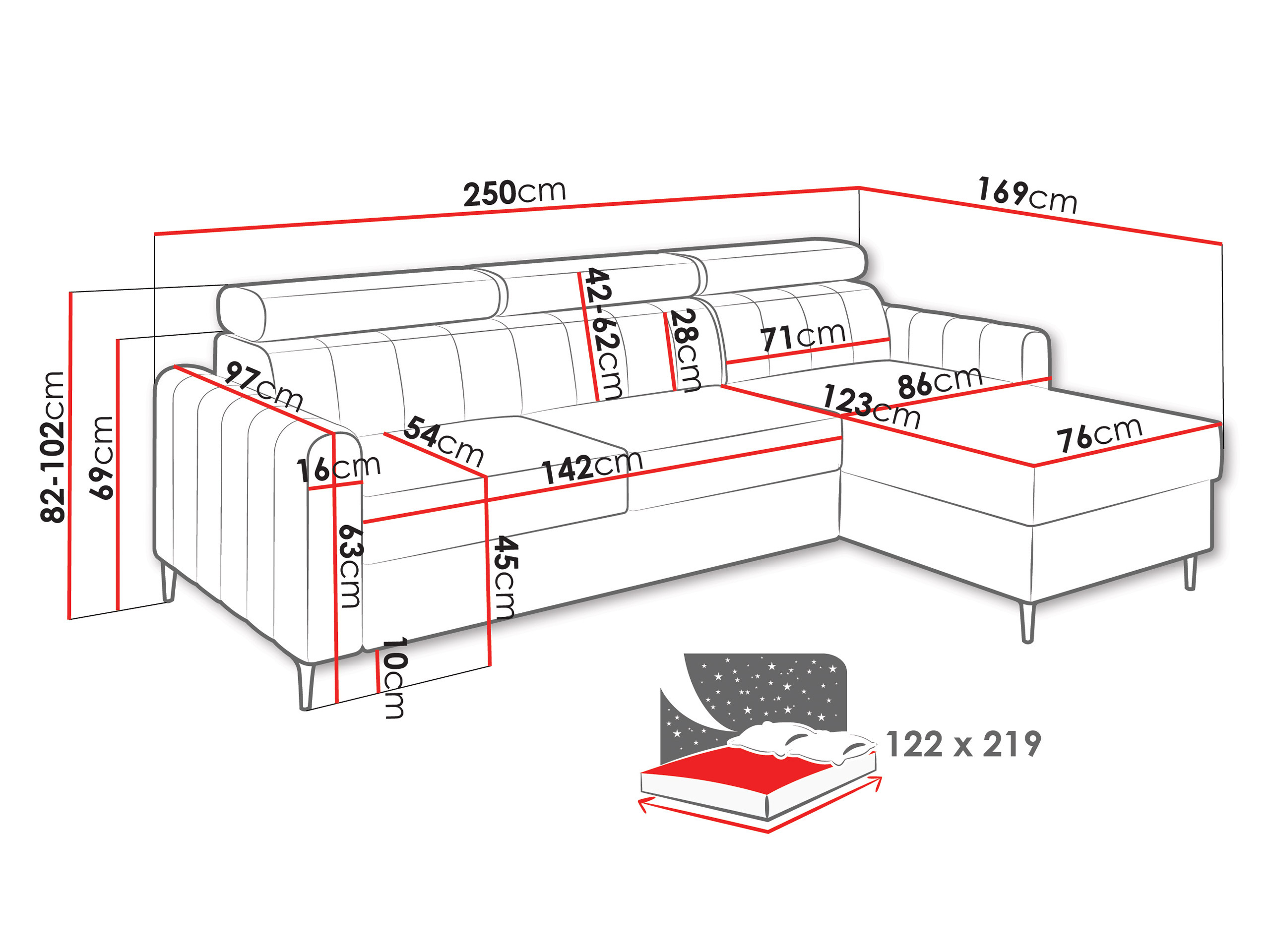 Kulmasohva Stonecrest 111 (Cruz 35)