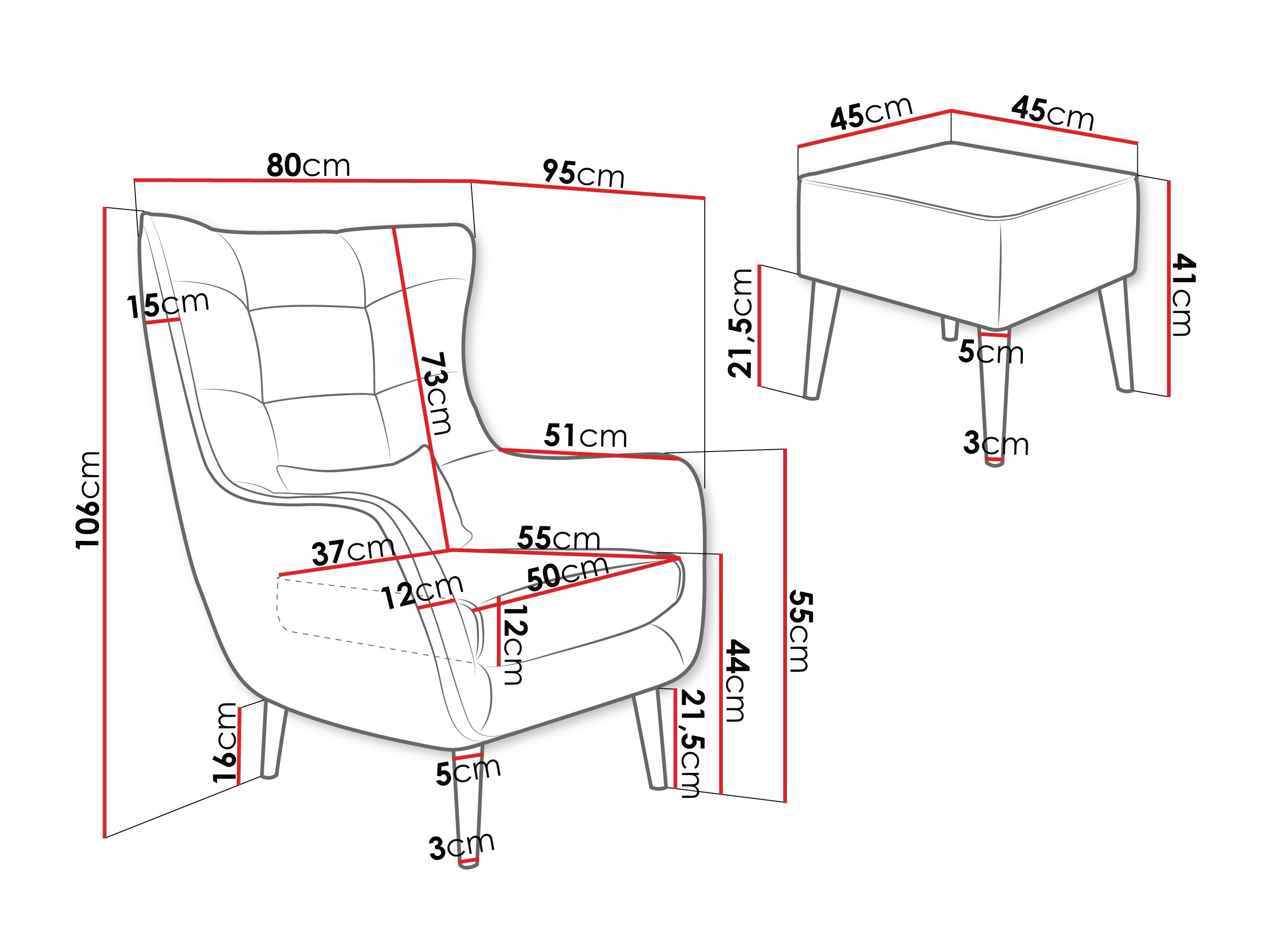 Nojatuoli Comfivo Ulmus VII (Lambi 06)