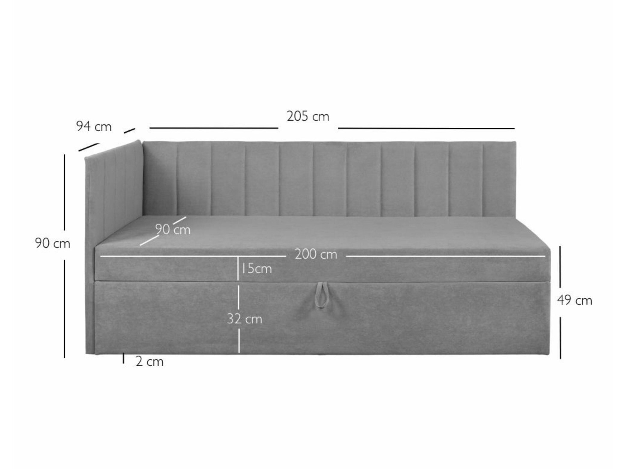 Sänky Durham 106 (Sametti 2972)