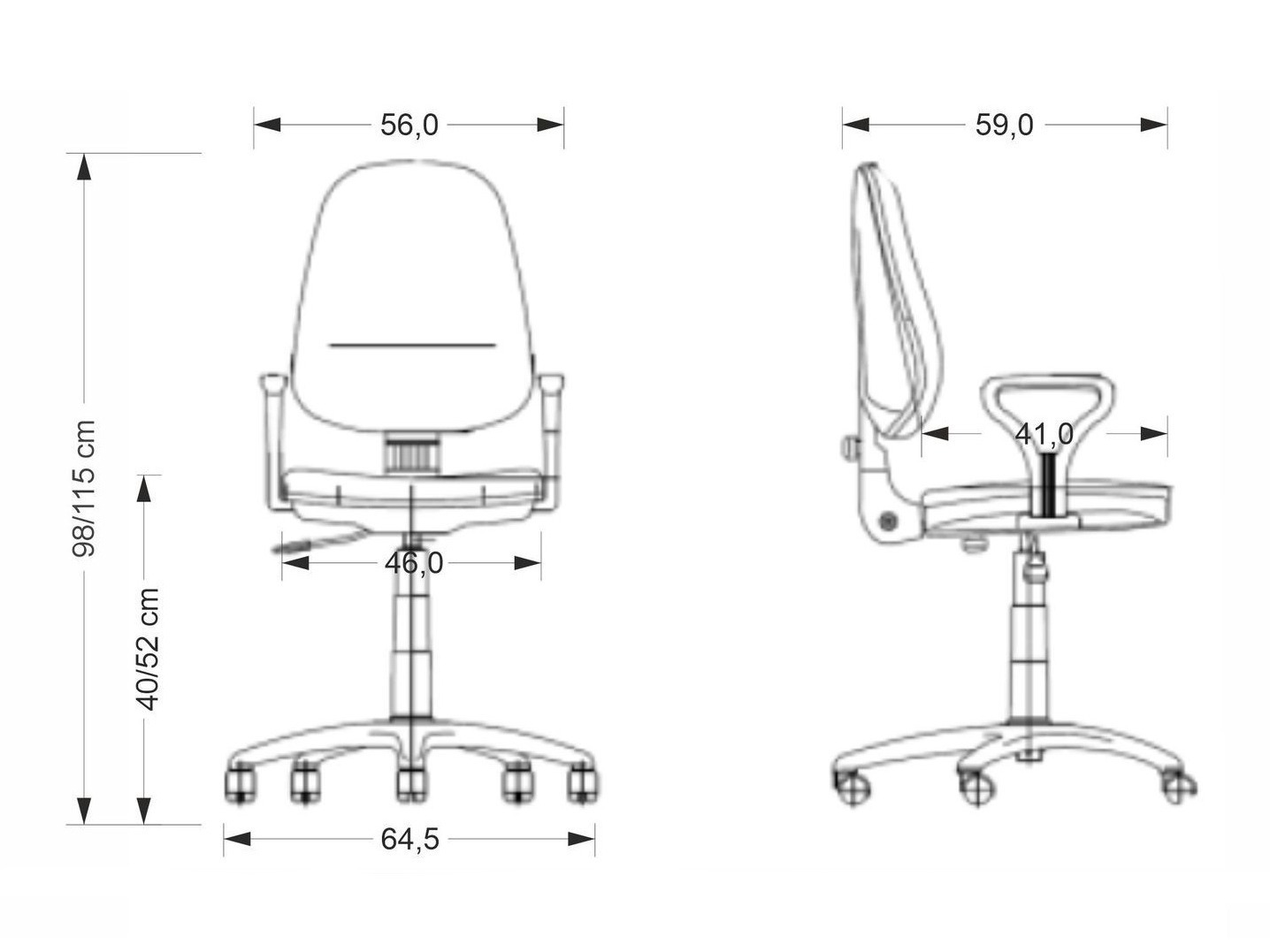 Toimistotuoli Houston 152 (Musta)