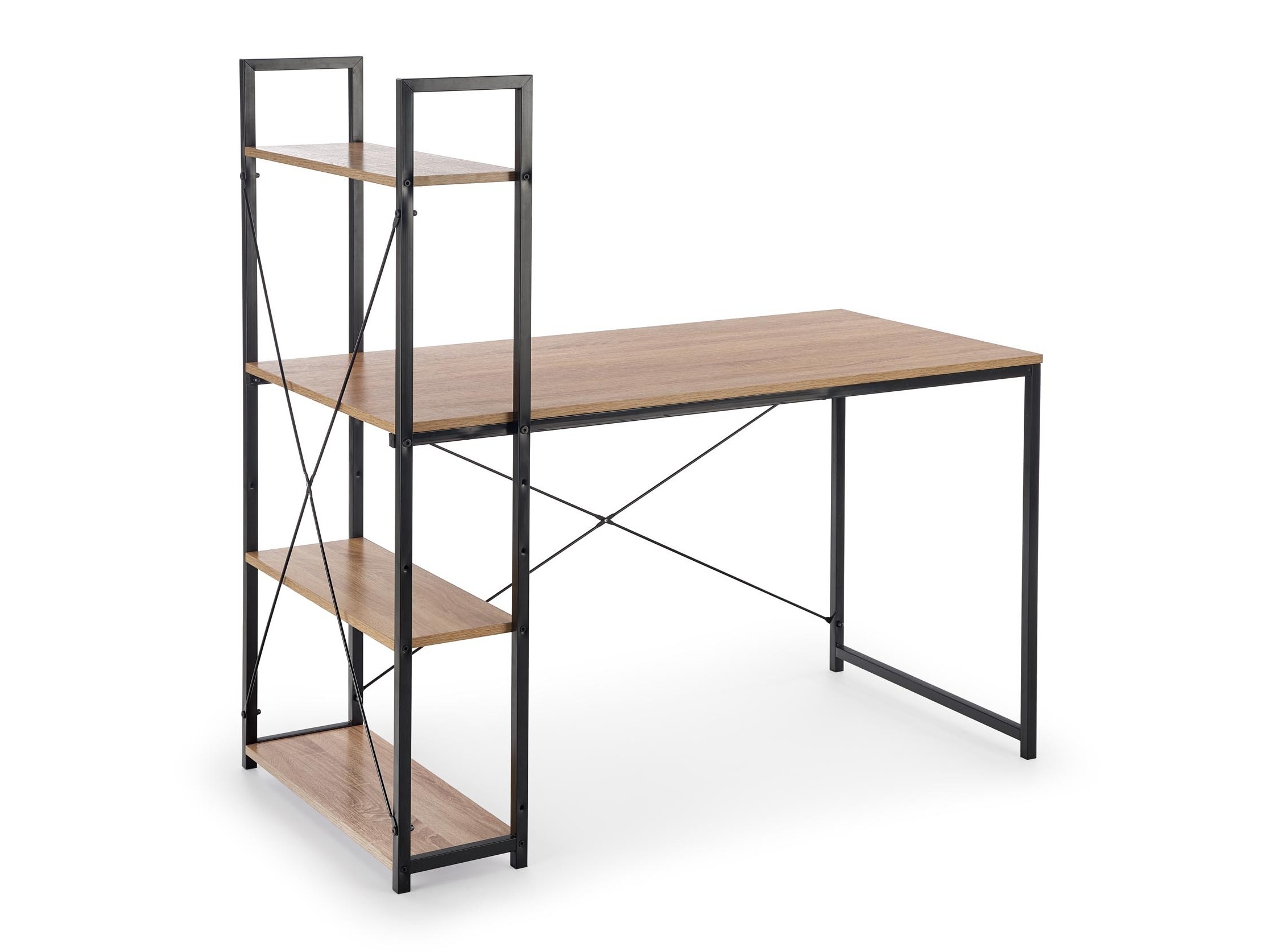 Työpöytä Houston 1888 (Sonoma-tammi + Musta)