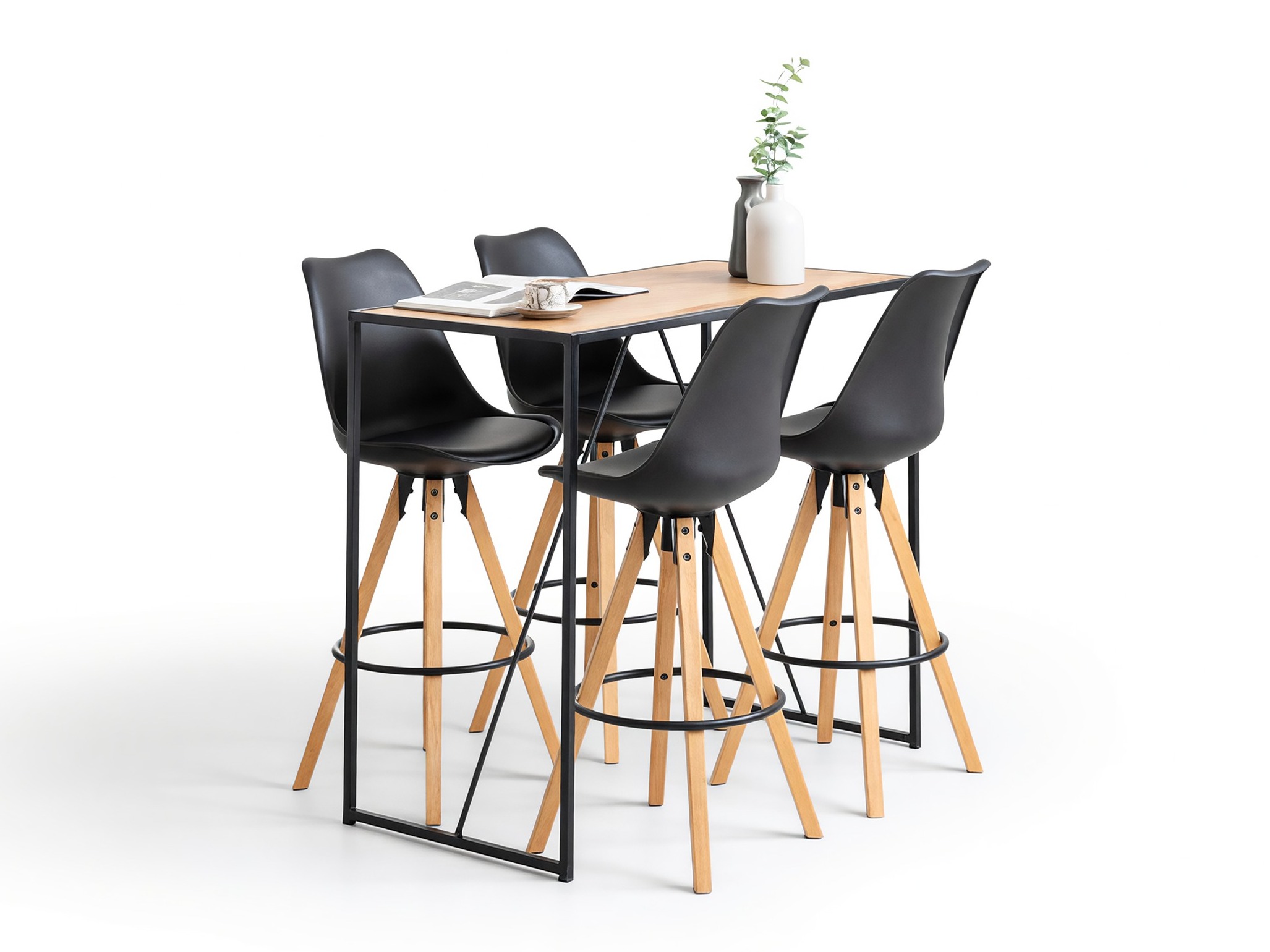 Ruokailuryhmä Norsica 517 (Musta + Vaalea puu)