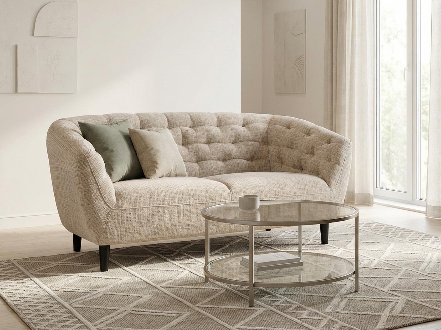 Chesterfield-sohva Norsica 260 (Beige)