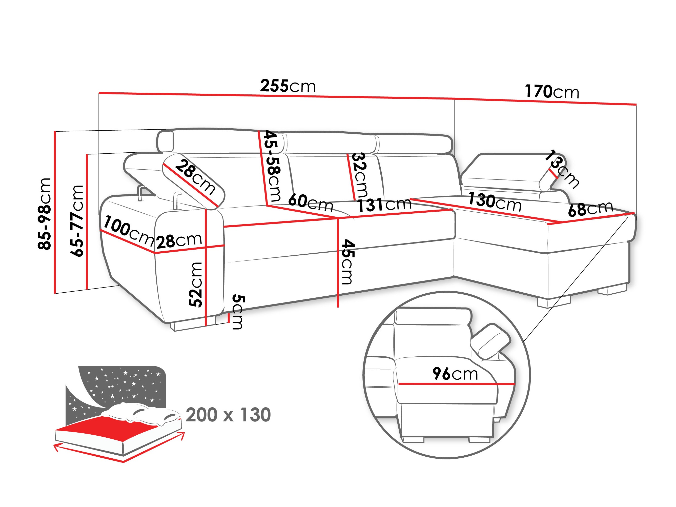 Kulmasohva Columbus 252 (Lumo 55)