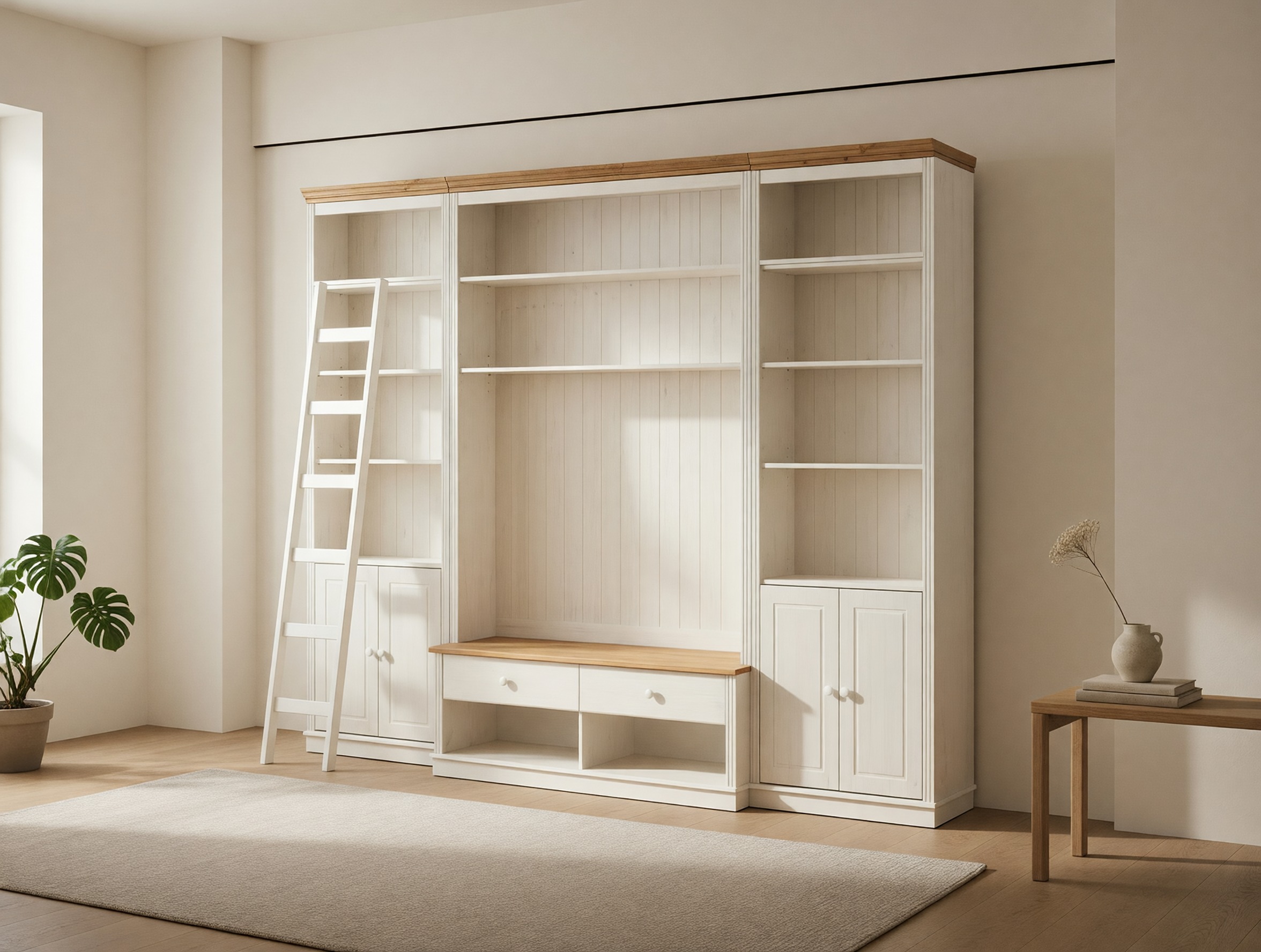 Olohuonesetti Saltoro 107 (Valkoinen + Hunajatammi)