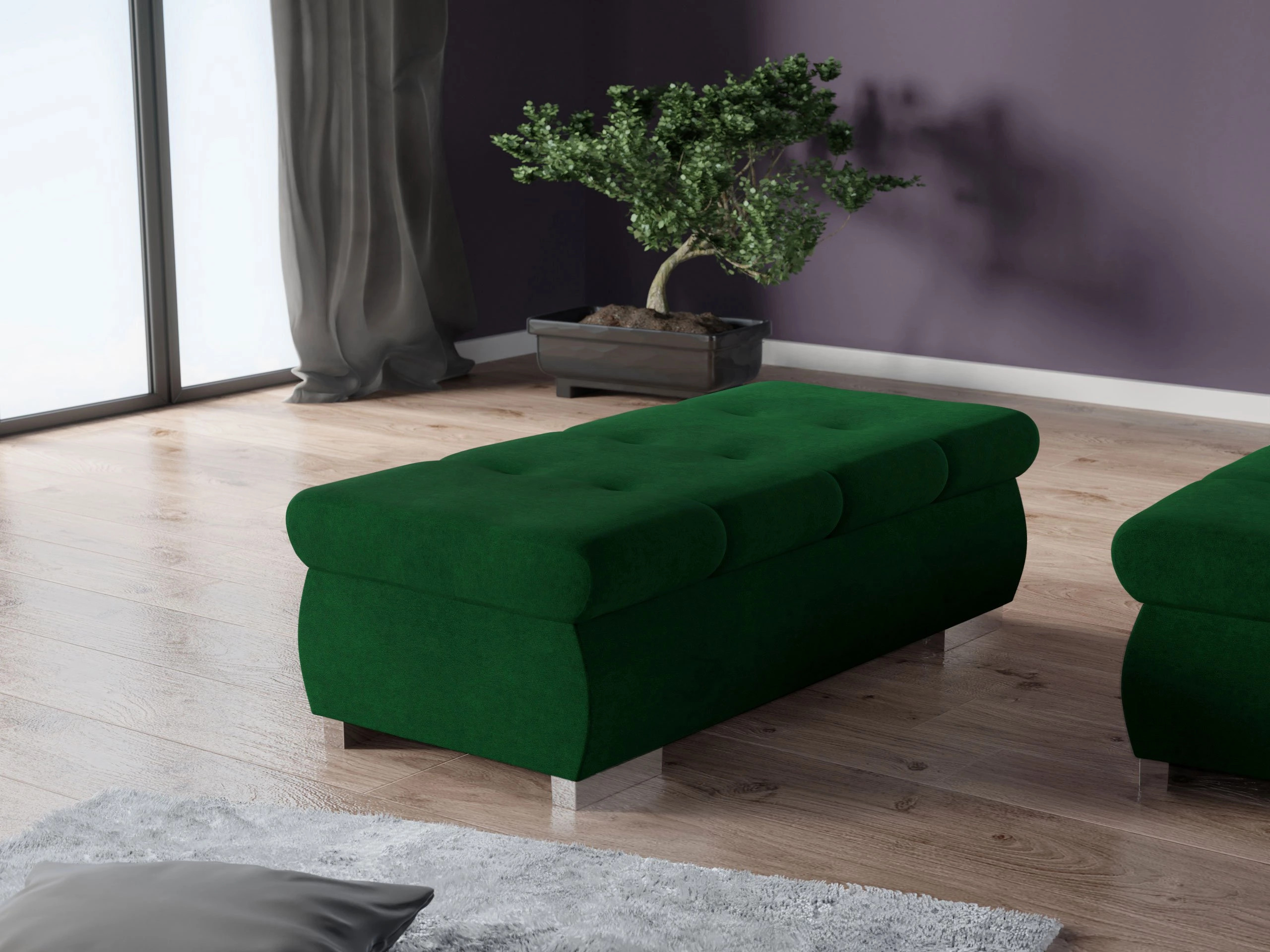 Verhoiltu penkki Comfivo Nitor I (Uttario Velvet 2951)