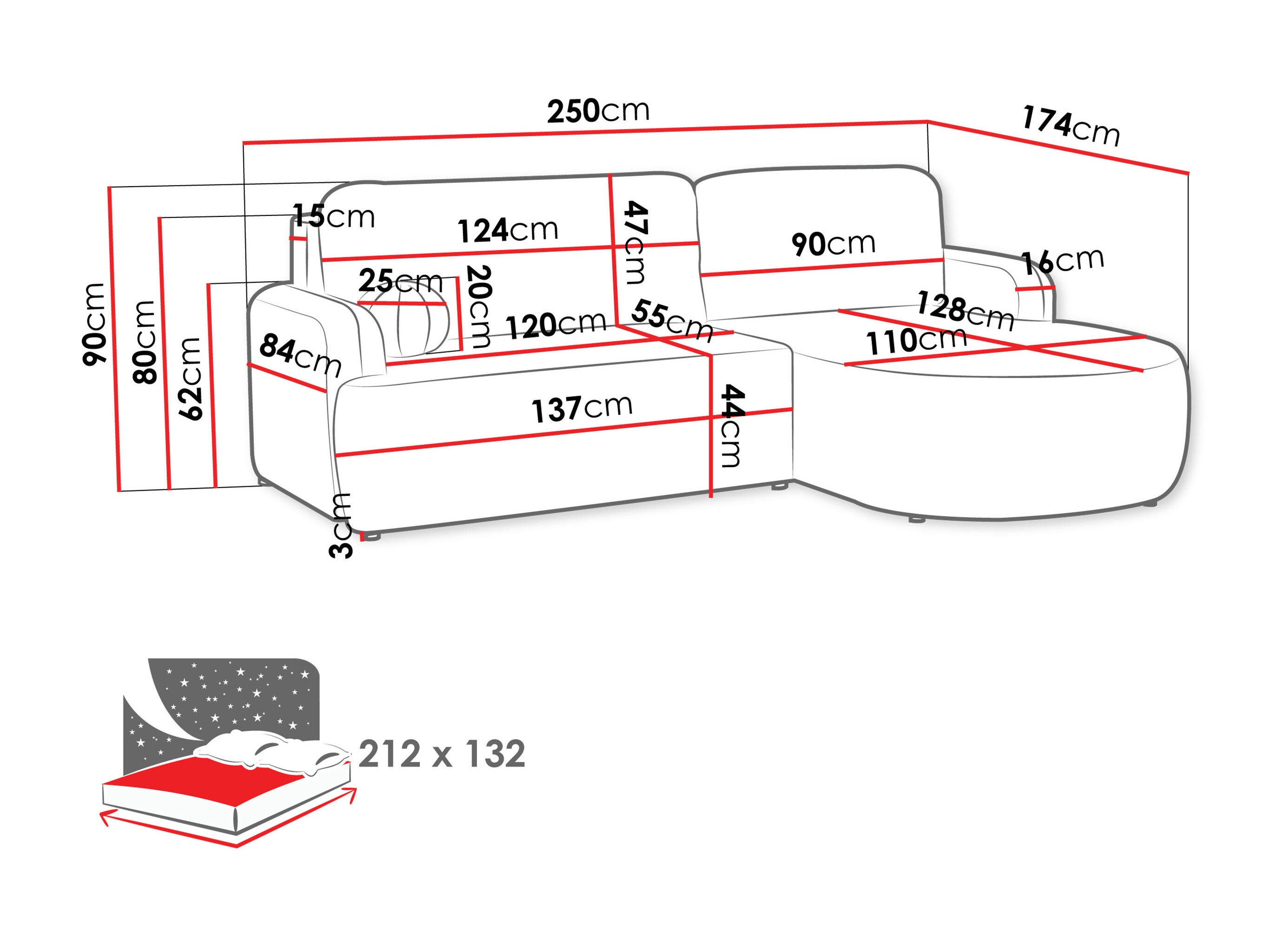 Kulmasohva Comfivo Popis (Lambi 07)