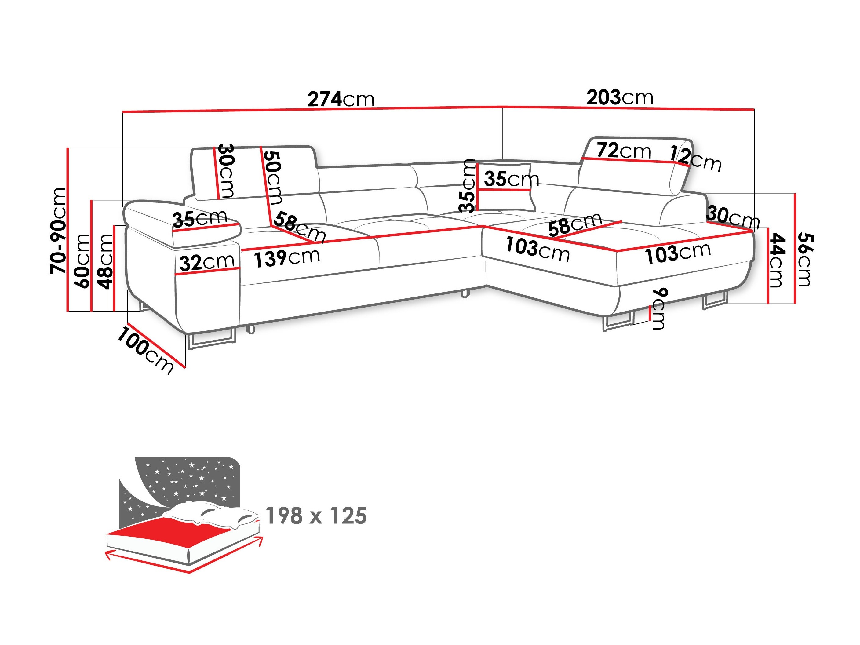 Kulmasohva Comfivo Vinetum (Manila 18)
