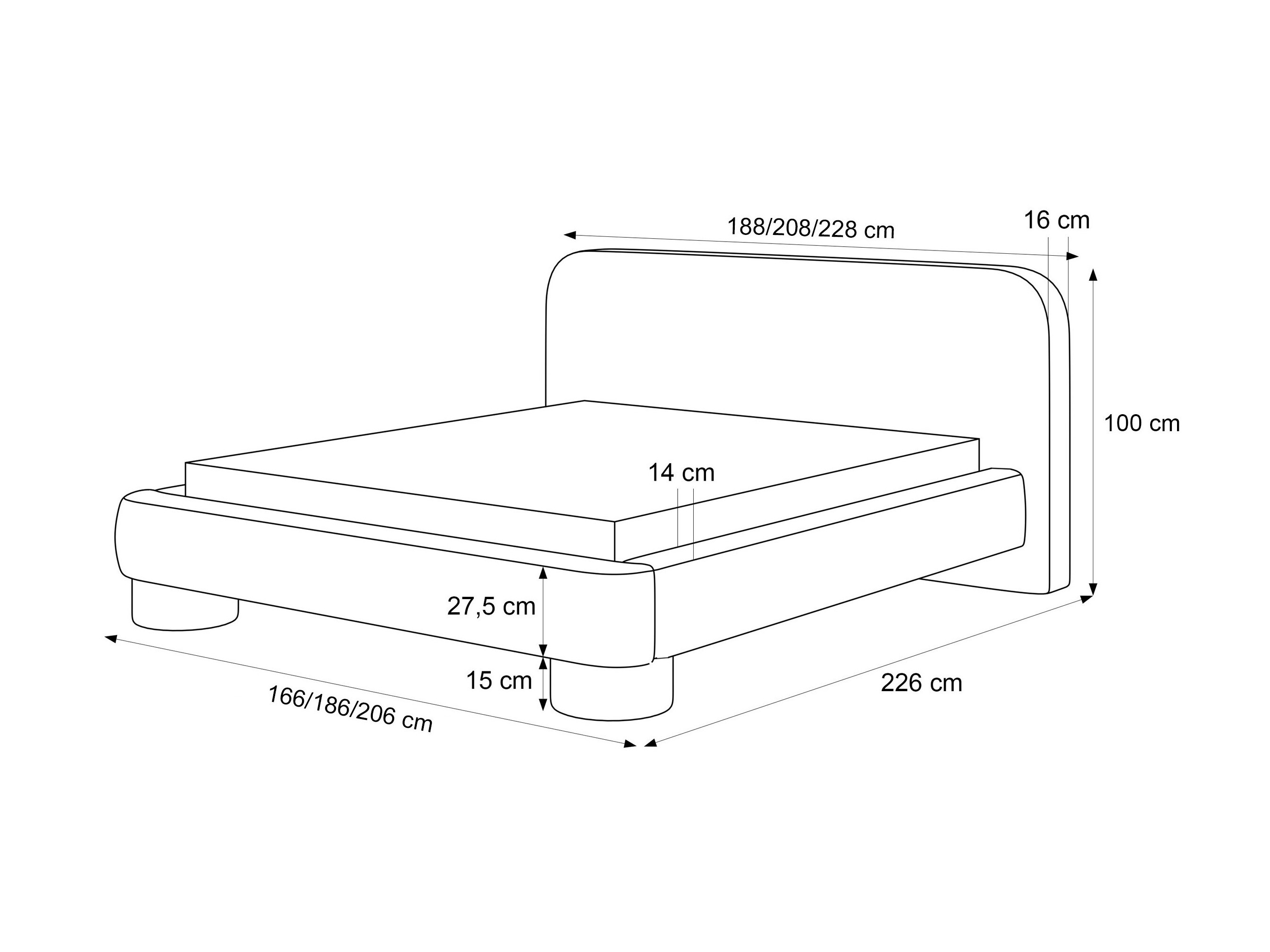 Sänky Martinez 130 (Alice 3)