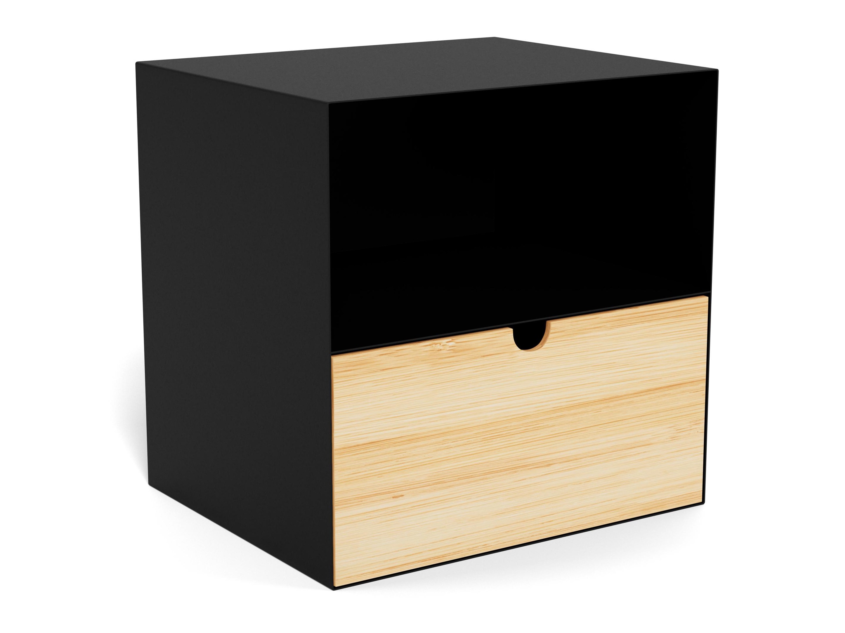 Yöpöytä Norsica 375 (Musta + Vaalea puu)