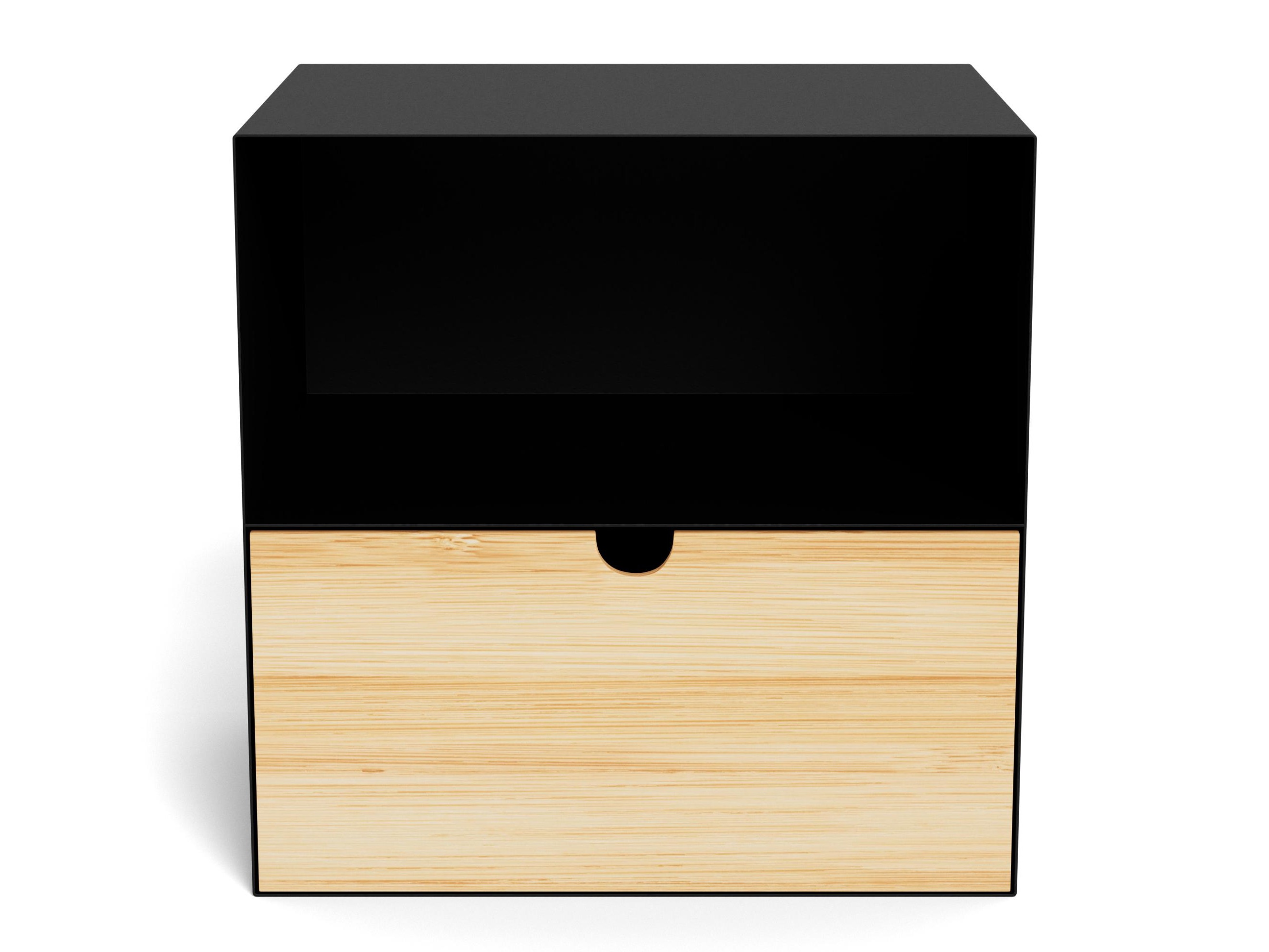 Yöpöytä Norsica 375 (Musta + Vaalea puu)