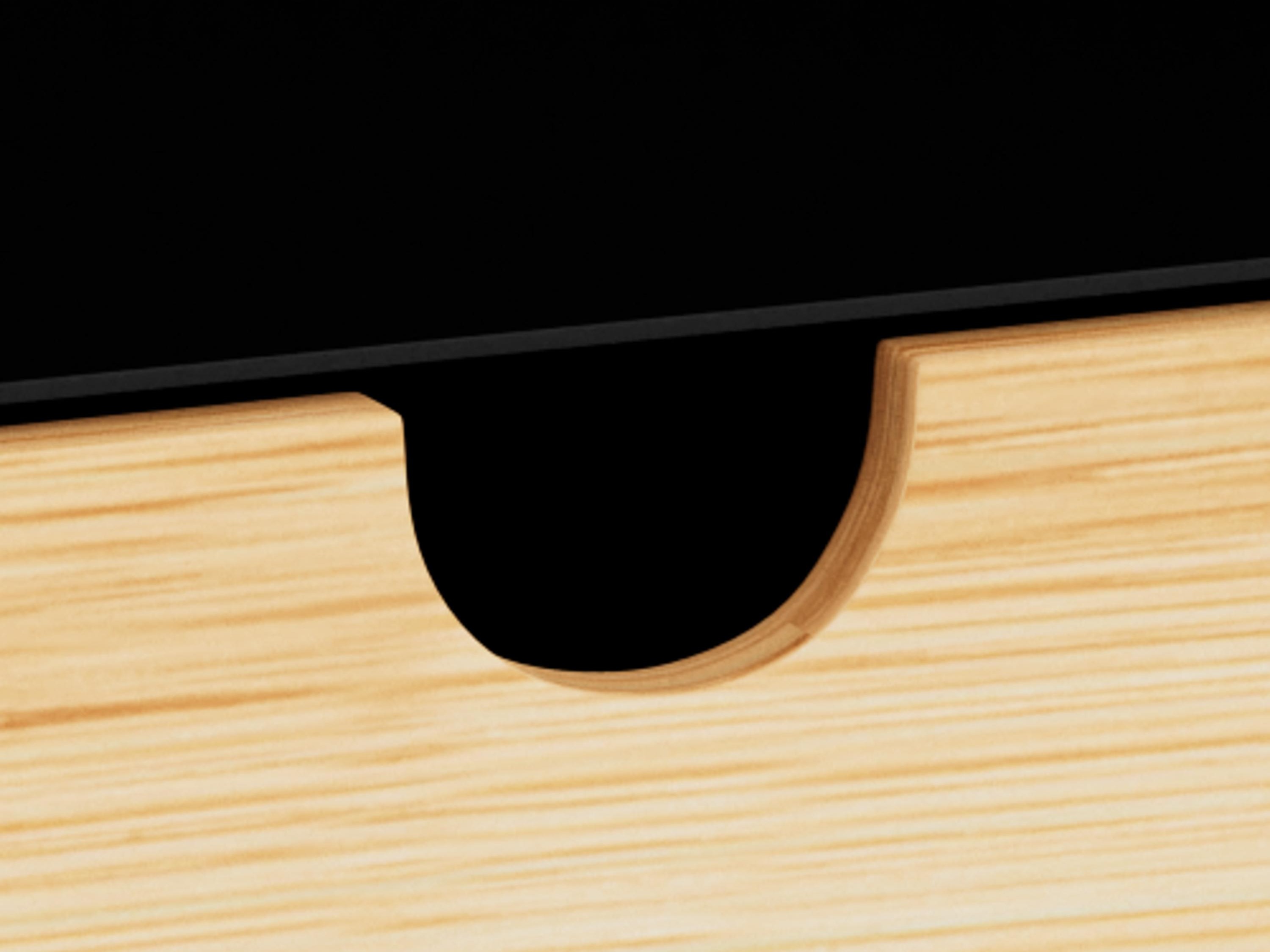 Yöpöytä Norsica 375 (Musta + Vaalea puu)