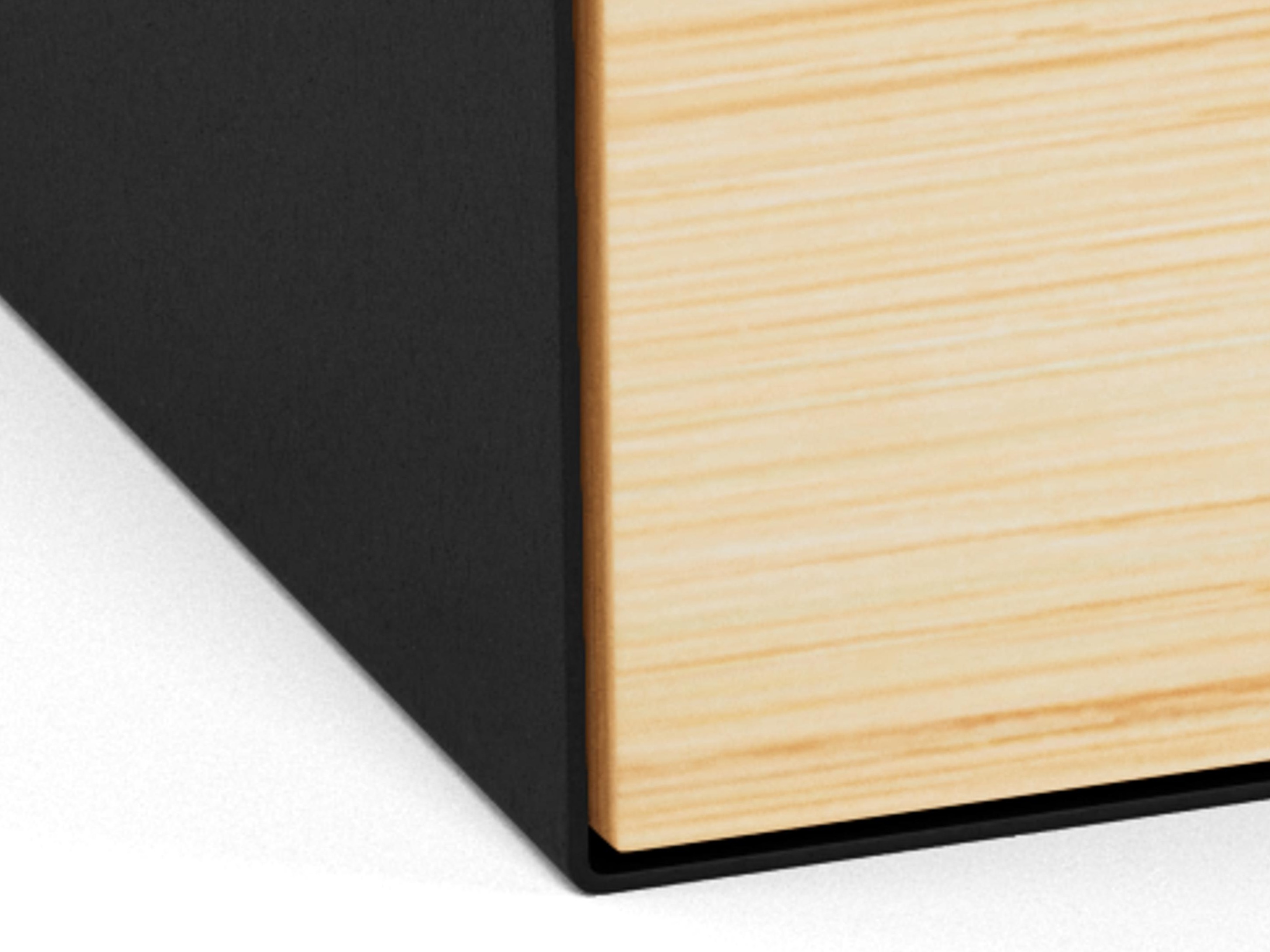 Yöpöytä Norsica 375 (Musta + Vaalea puu)