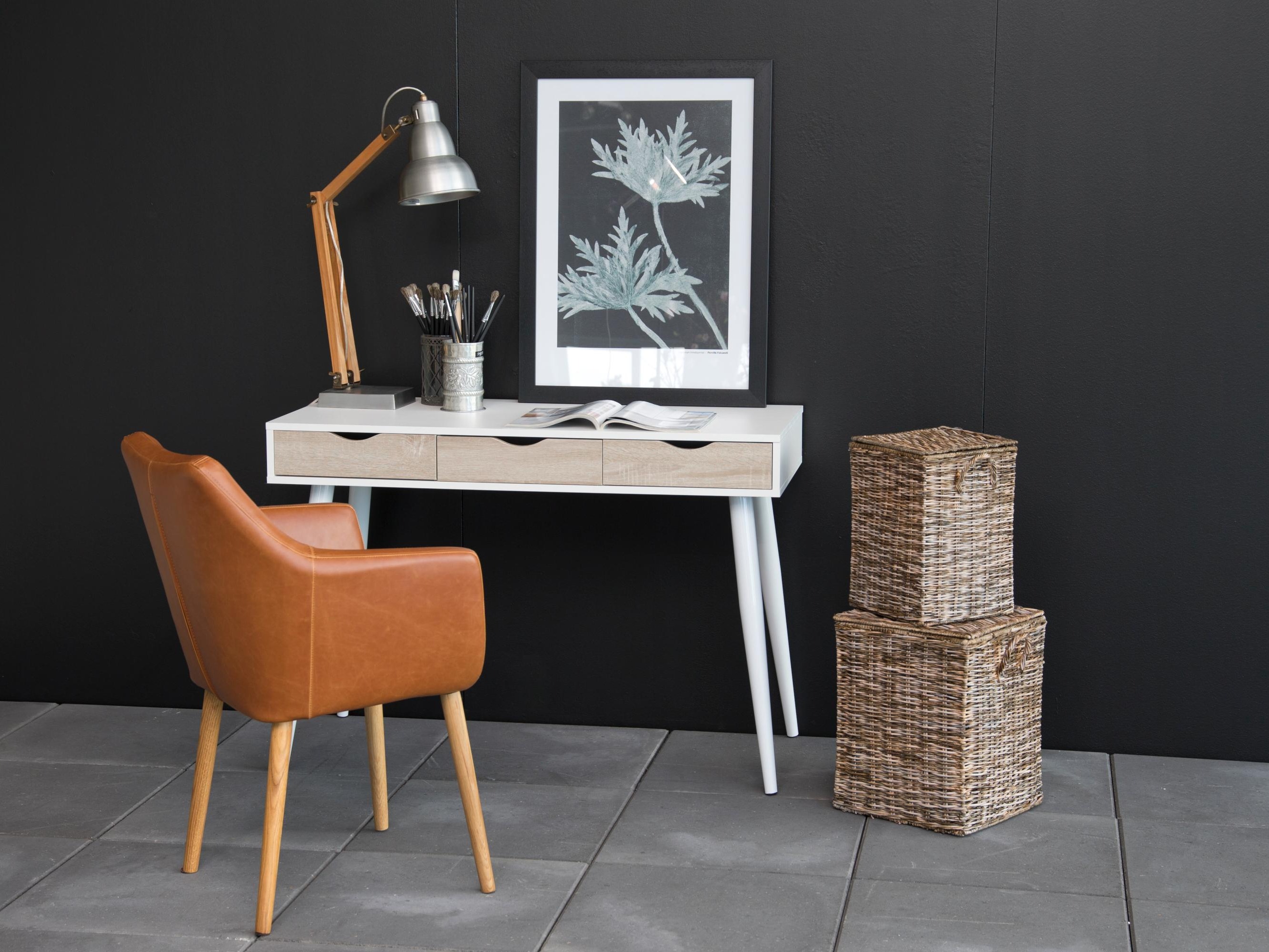 Työpöytä Norsica 113 (Valkoinen + Tammi)