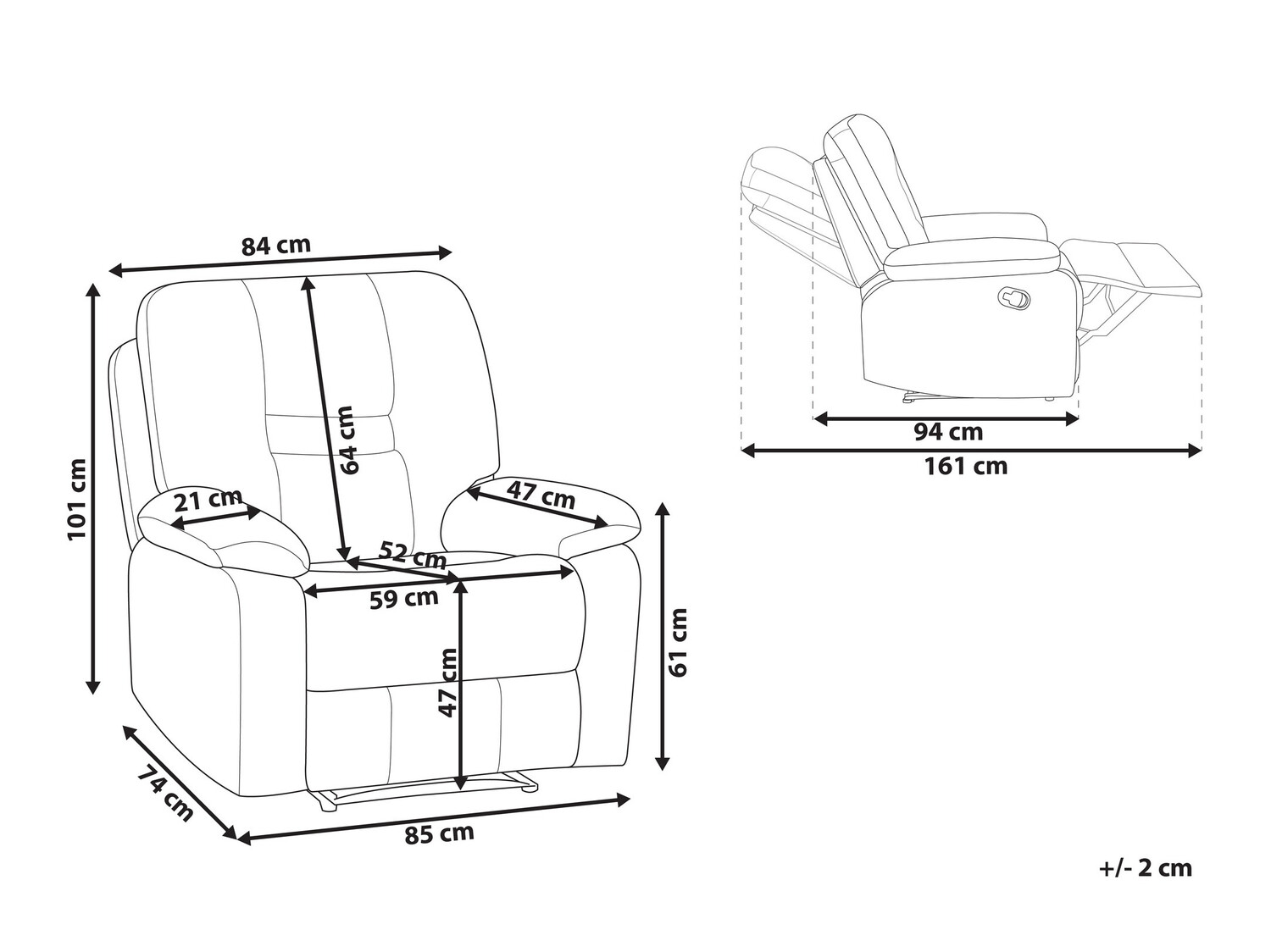 Kallistuva nojatuoli SE3065