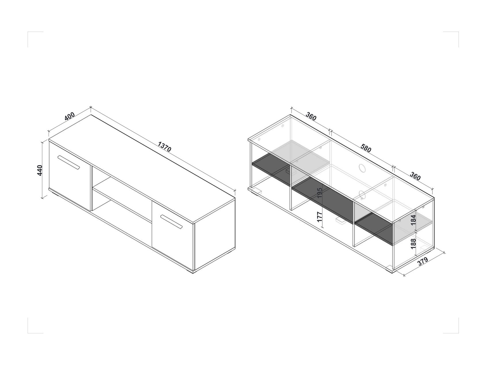 TV-taso Cirveso 109 (Sonoma-tammi)