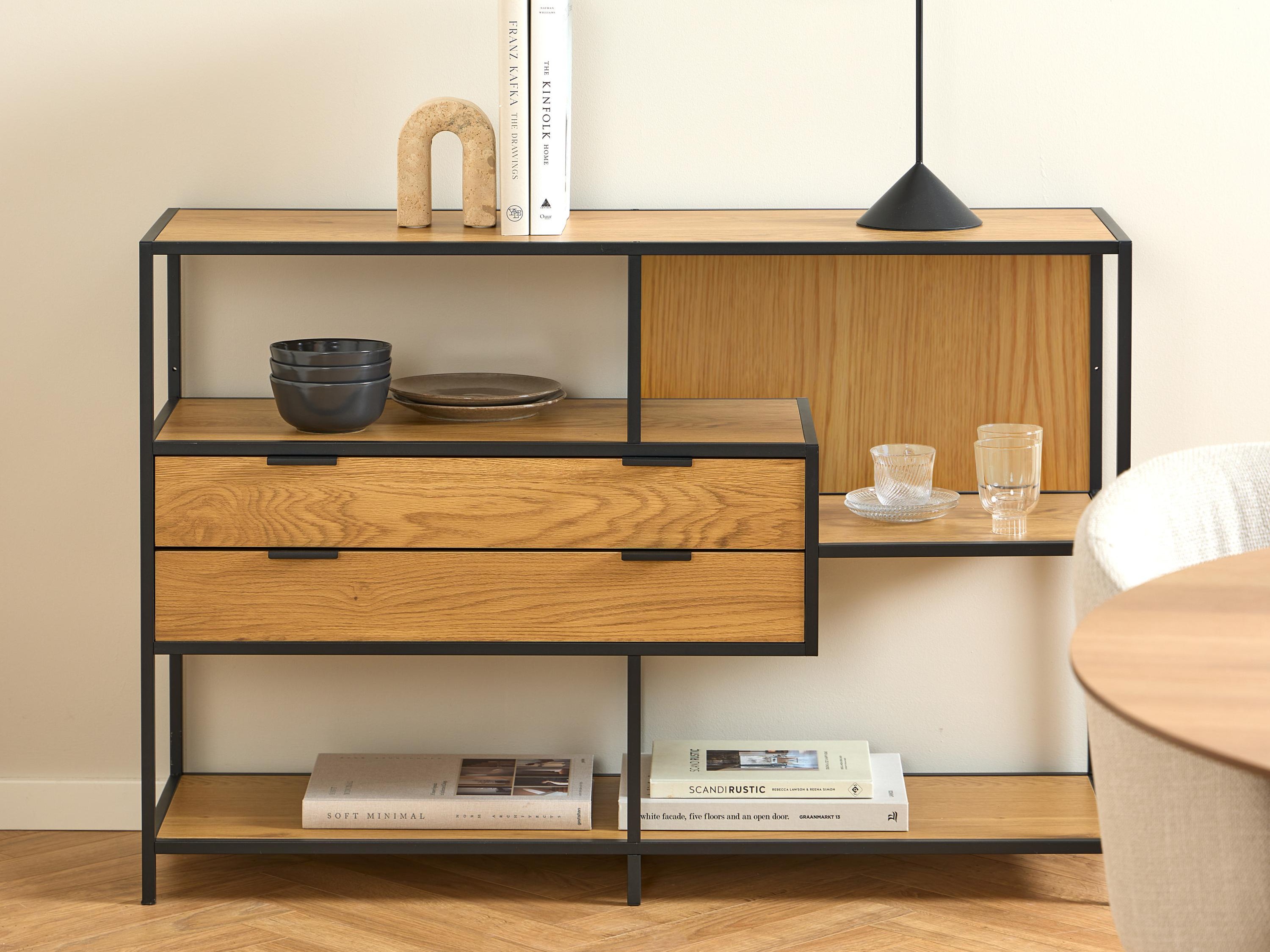 Hylly Norsica Sevferi 183 (Musta + Villi tammi)