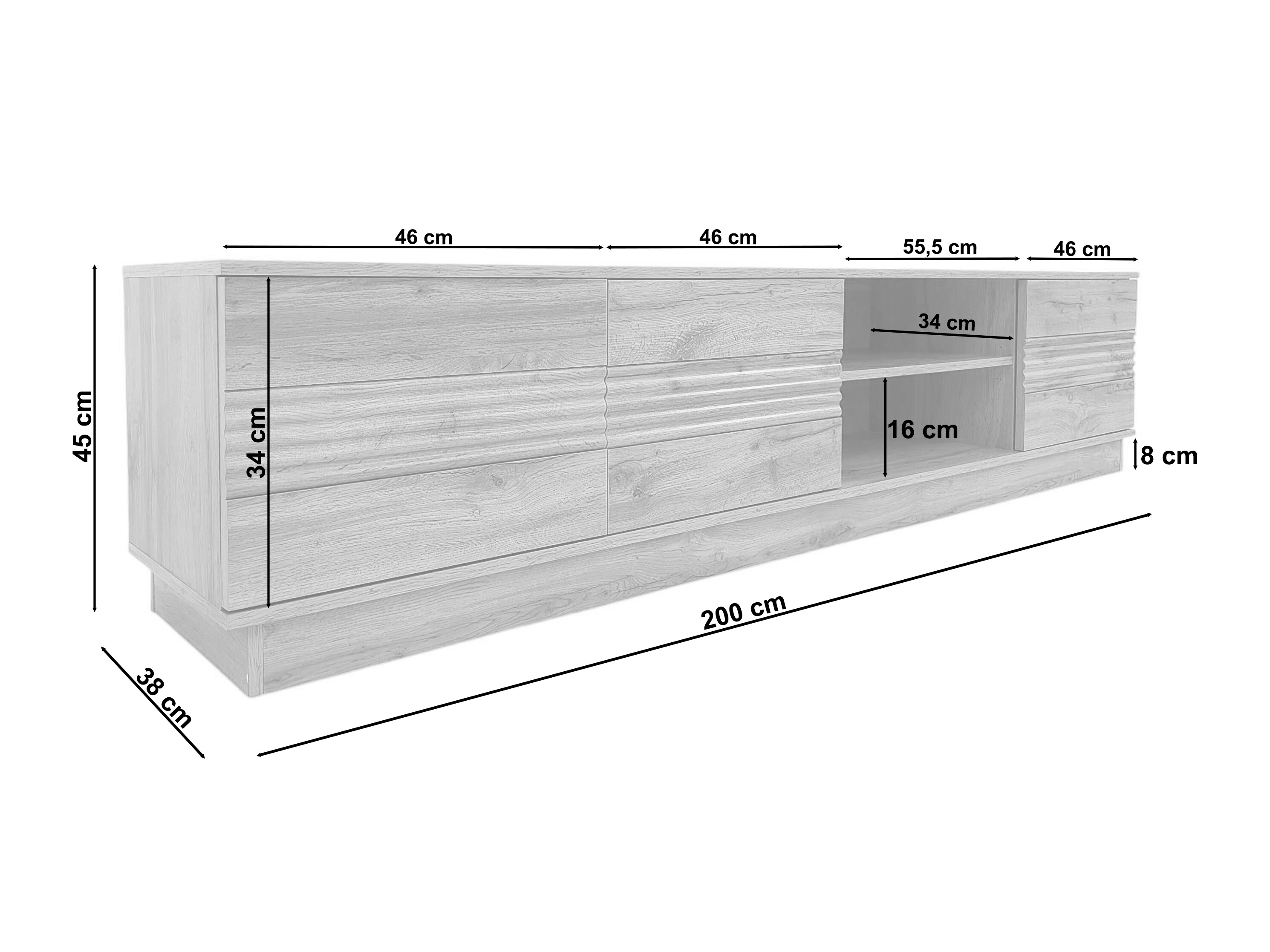 TV-taso Denton 1526 (Valkoinen)