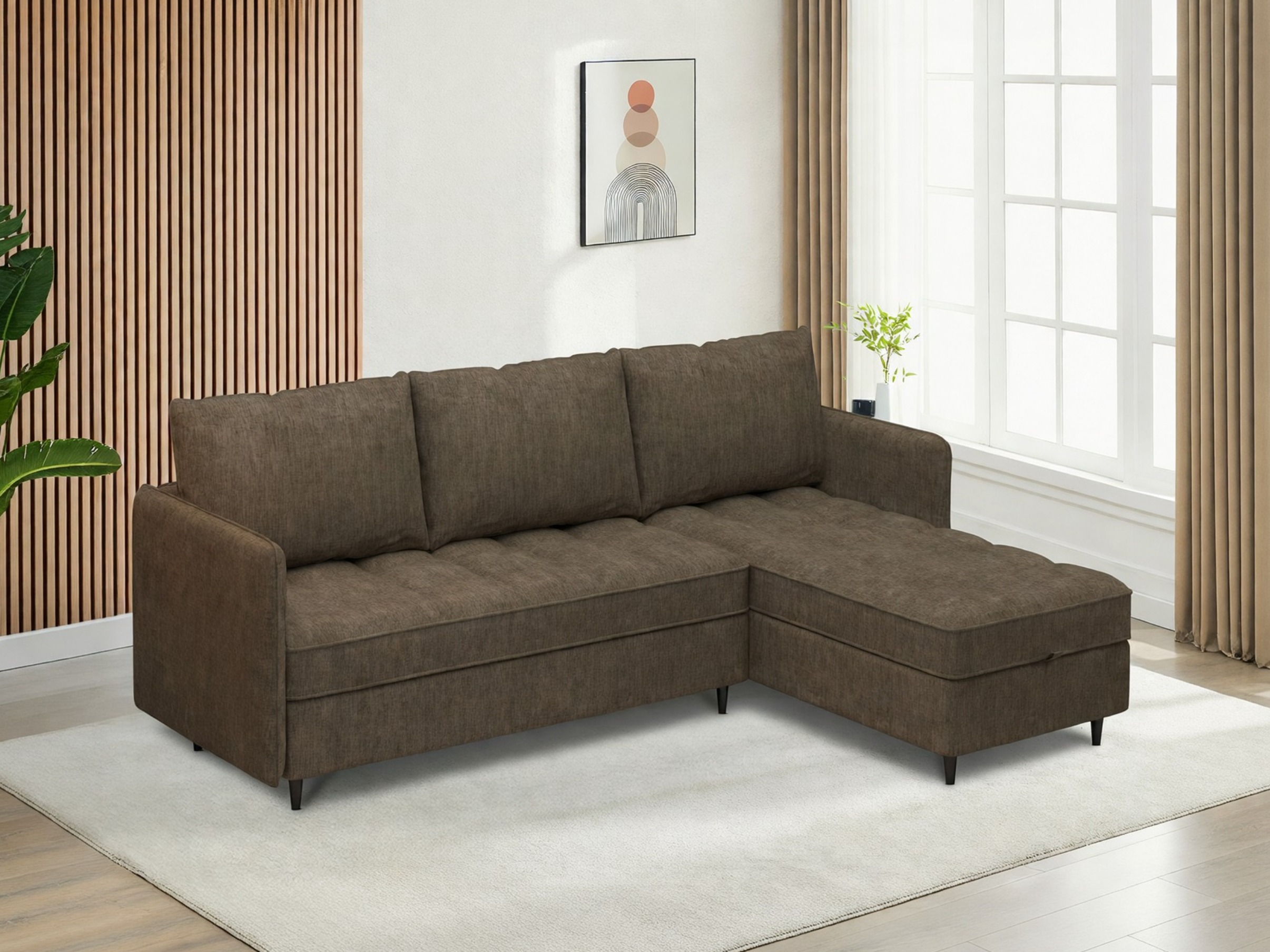 Kulmasohva Denton 1529 (Ruskea)