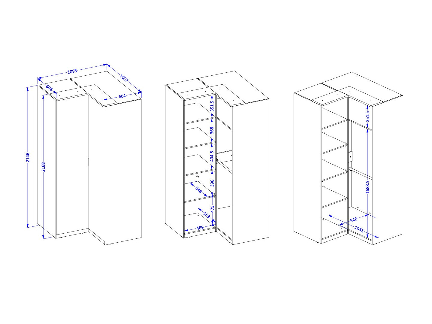 Kulmavaatekaappi Nolcala 107 (Tammi + Beige)