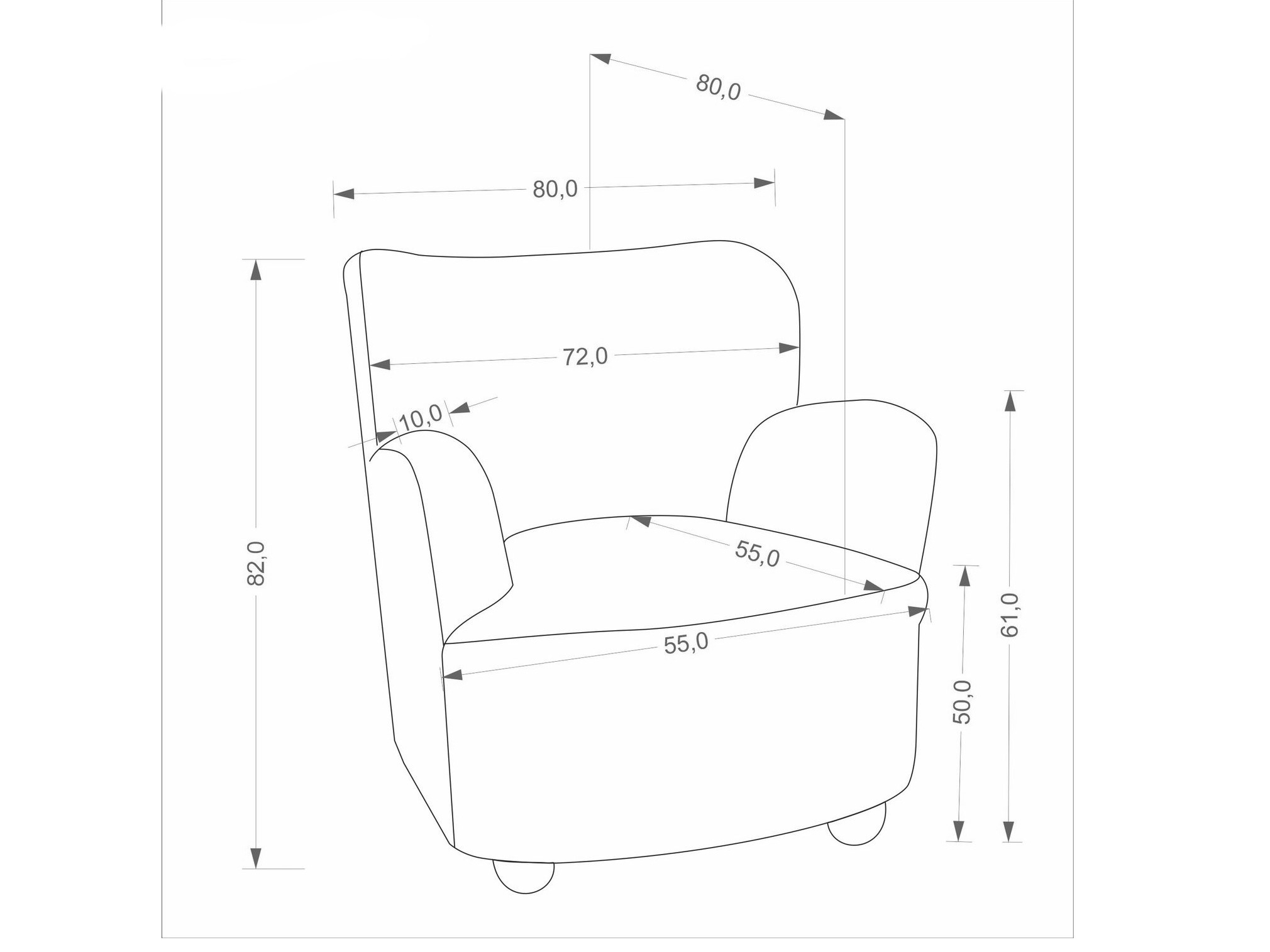 Nojatuoli Houston 2097 (Vaaleanruskea)