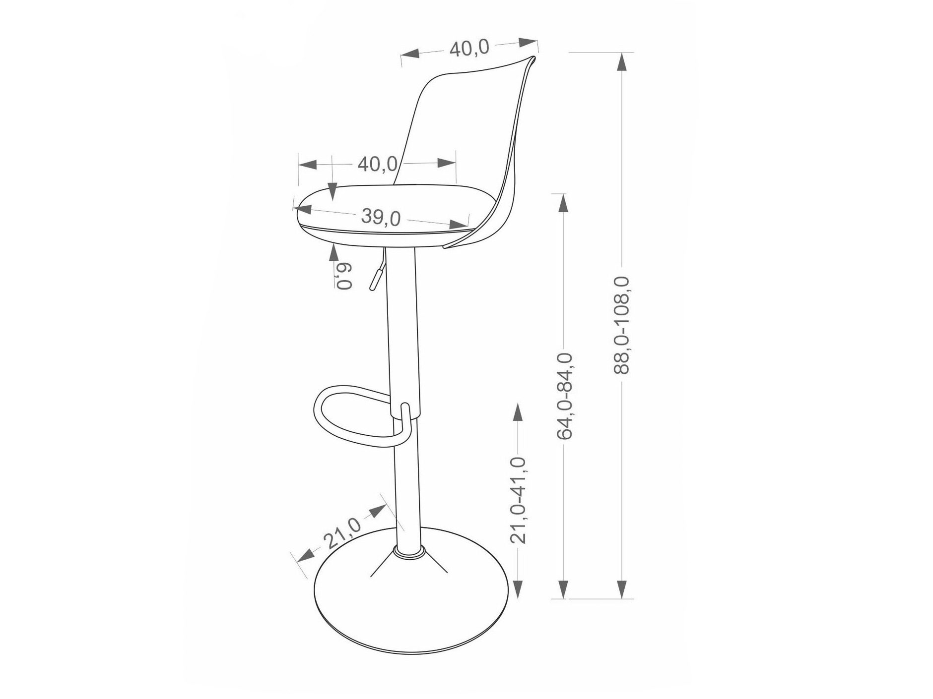 Baarituoli Houston 2104 (Harmaa + Vaaleanruskea)