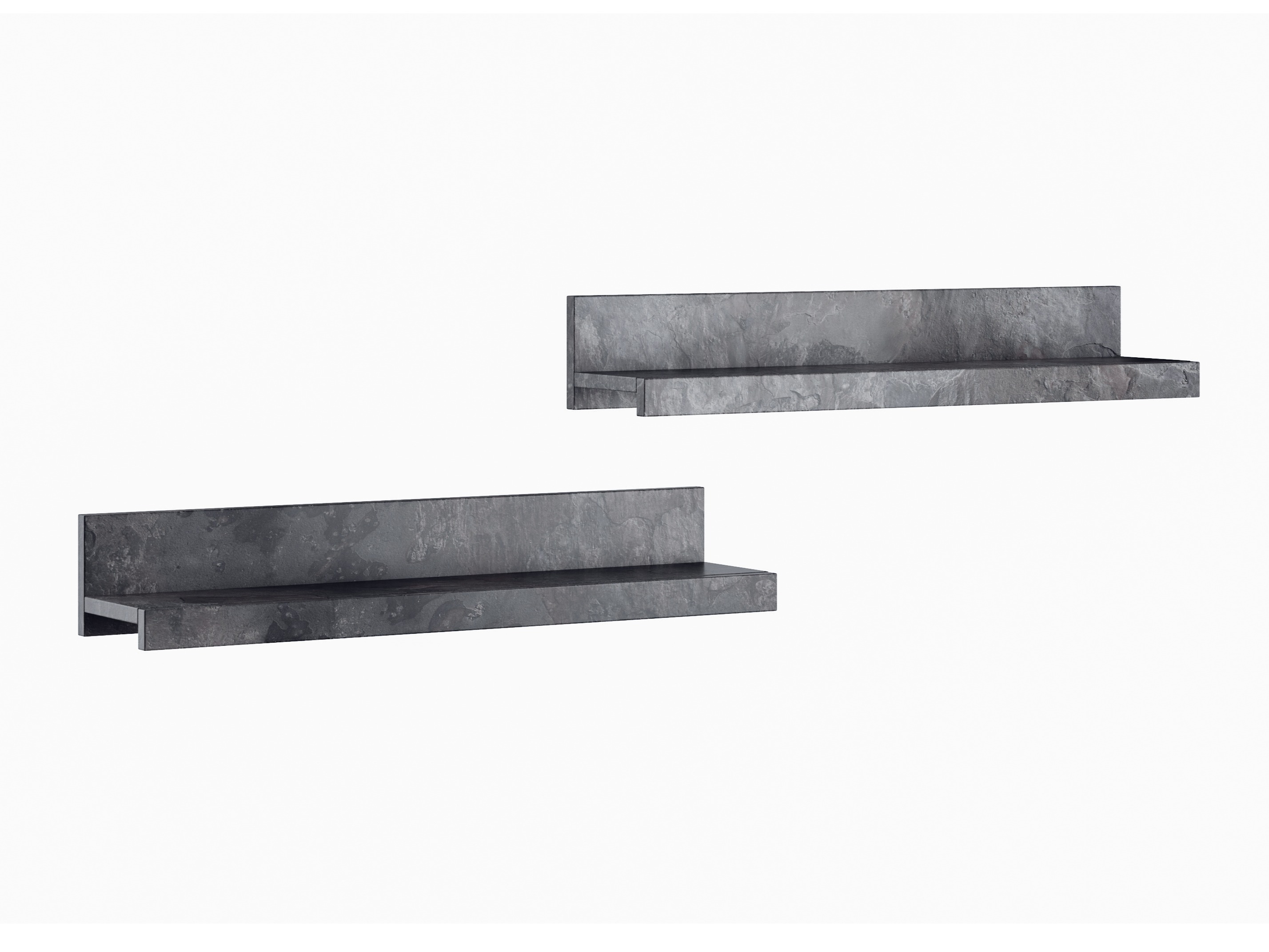 Seinäkiinnitteinen hyllysetti Torvire 105 (Tumma betoni)