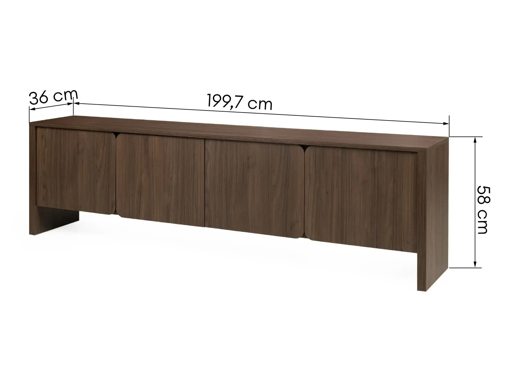 TV-taso Burleson 609 (Pähkinä)