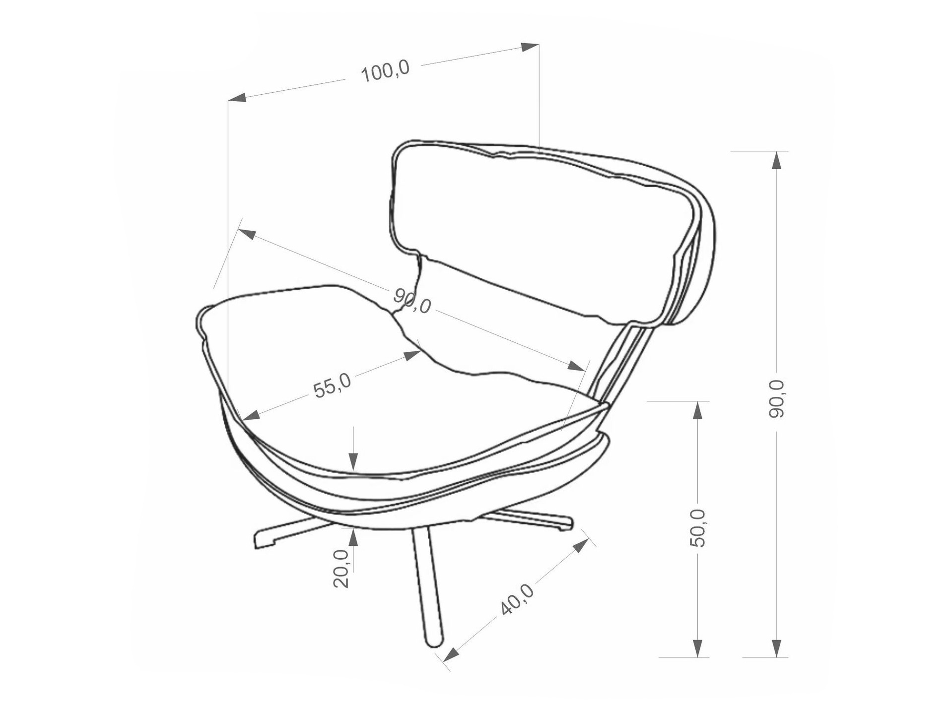 Nojatuoli Houston 2107 (Beige)