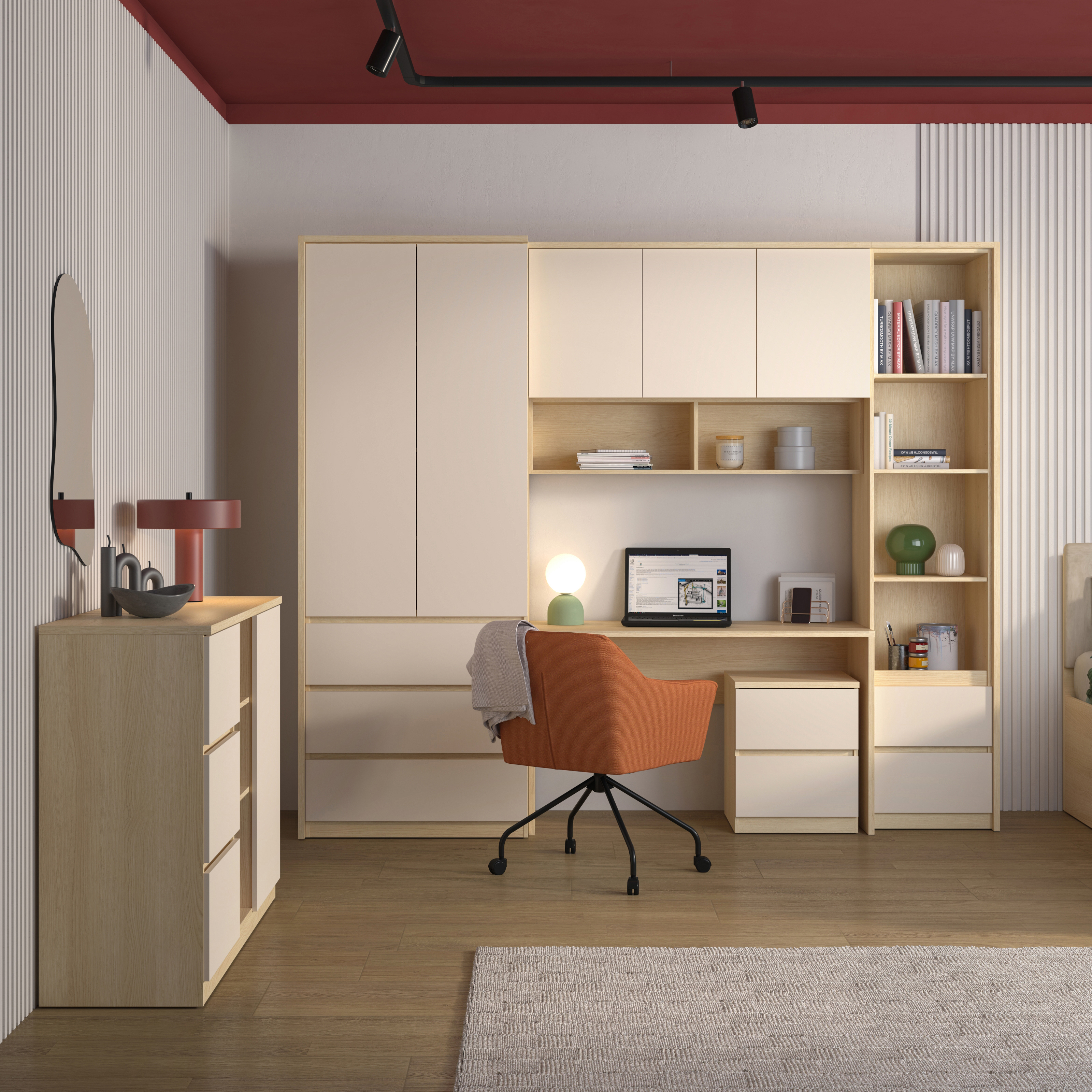 Hylly Nolcala 111 (Tammi + Beige)