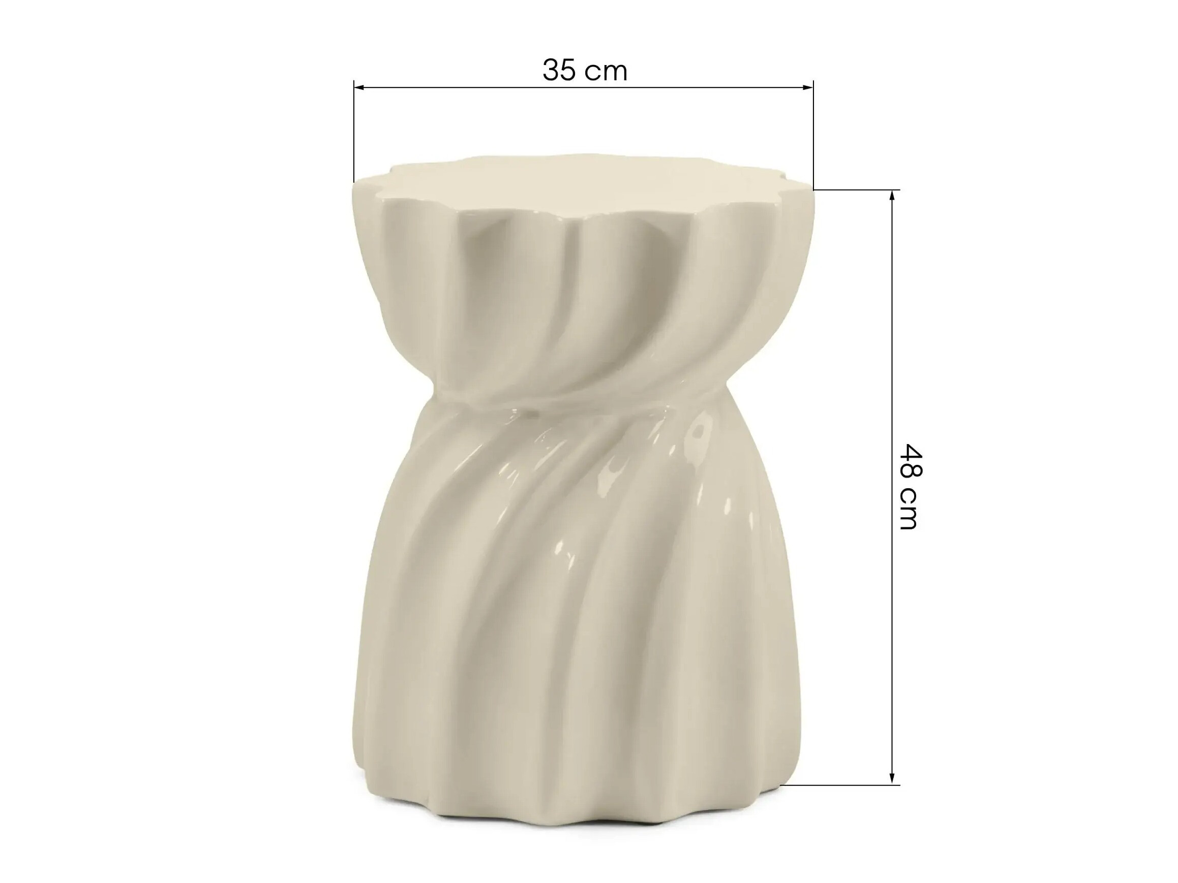 Sivupöytä Burleson 617 (Kiiltävä Beige)
