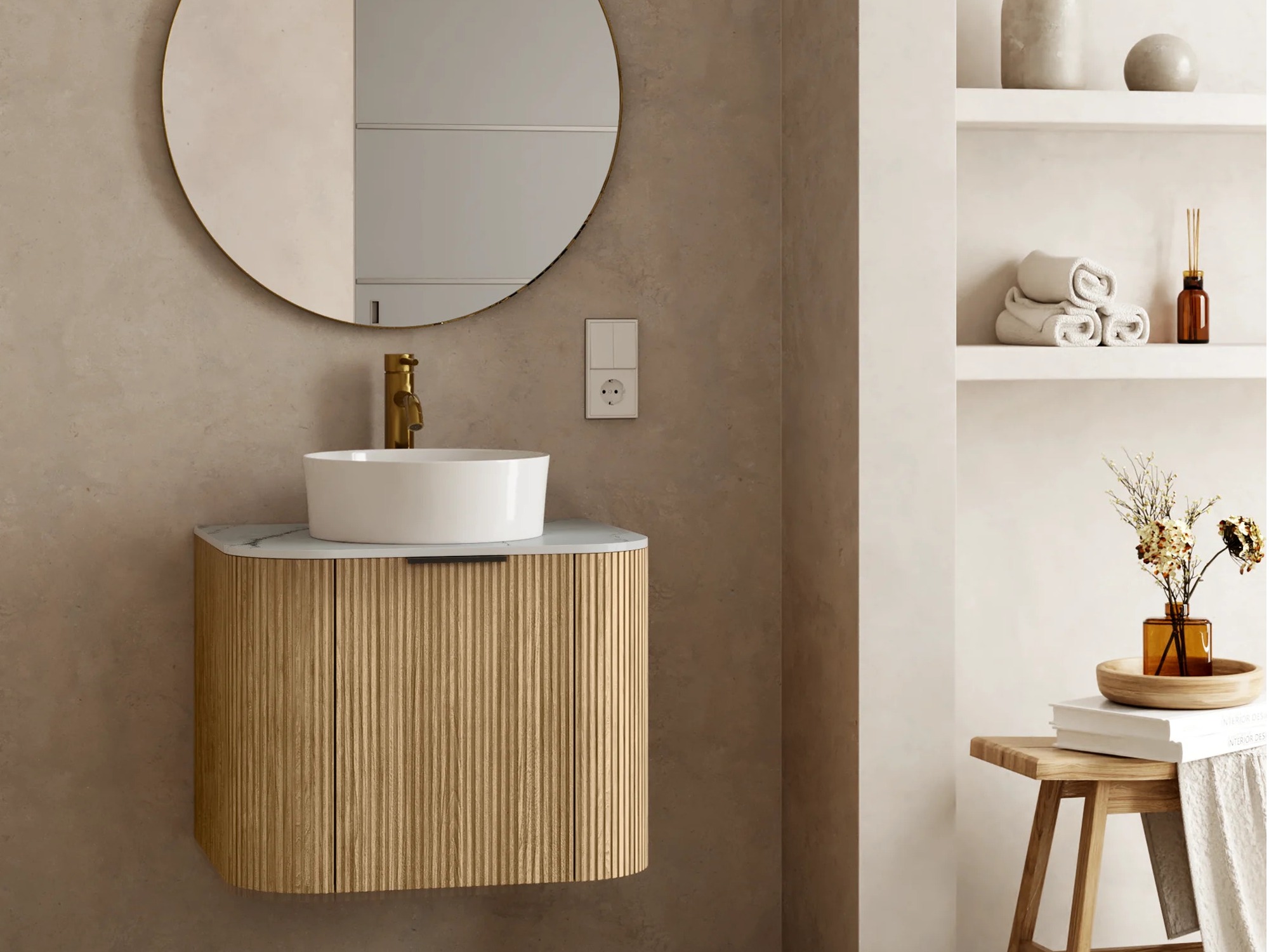 Kylpyhuoneen allasseinäkaappi Burleson 624