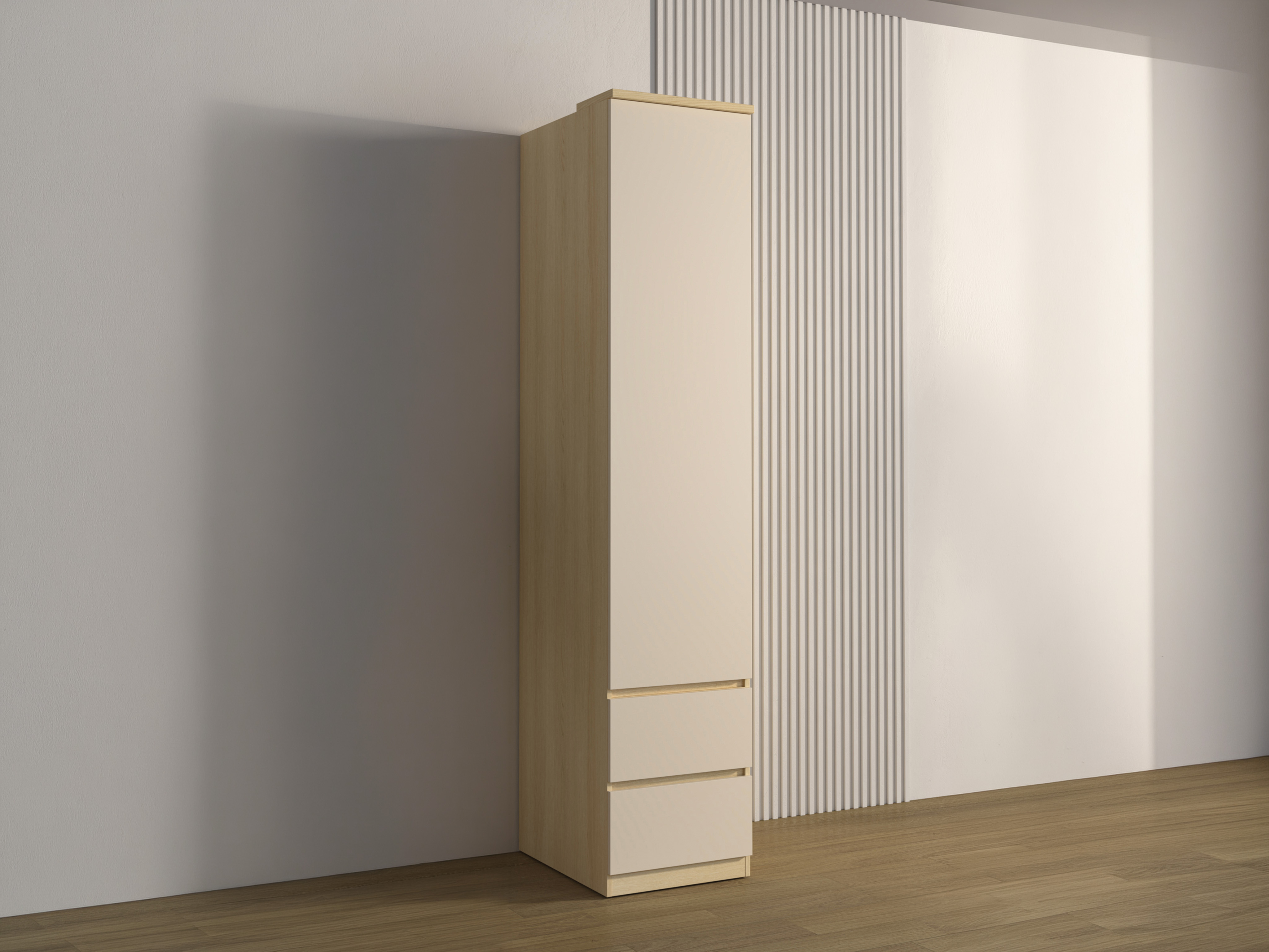 Vaatekaappi Nolcala 119 (Tammi + Beige)