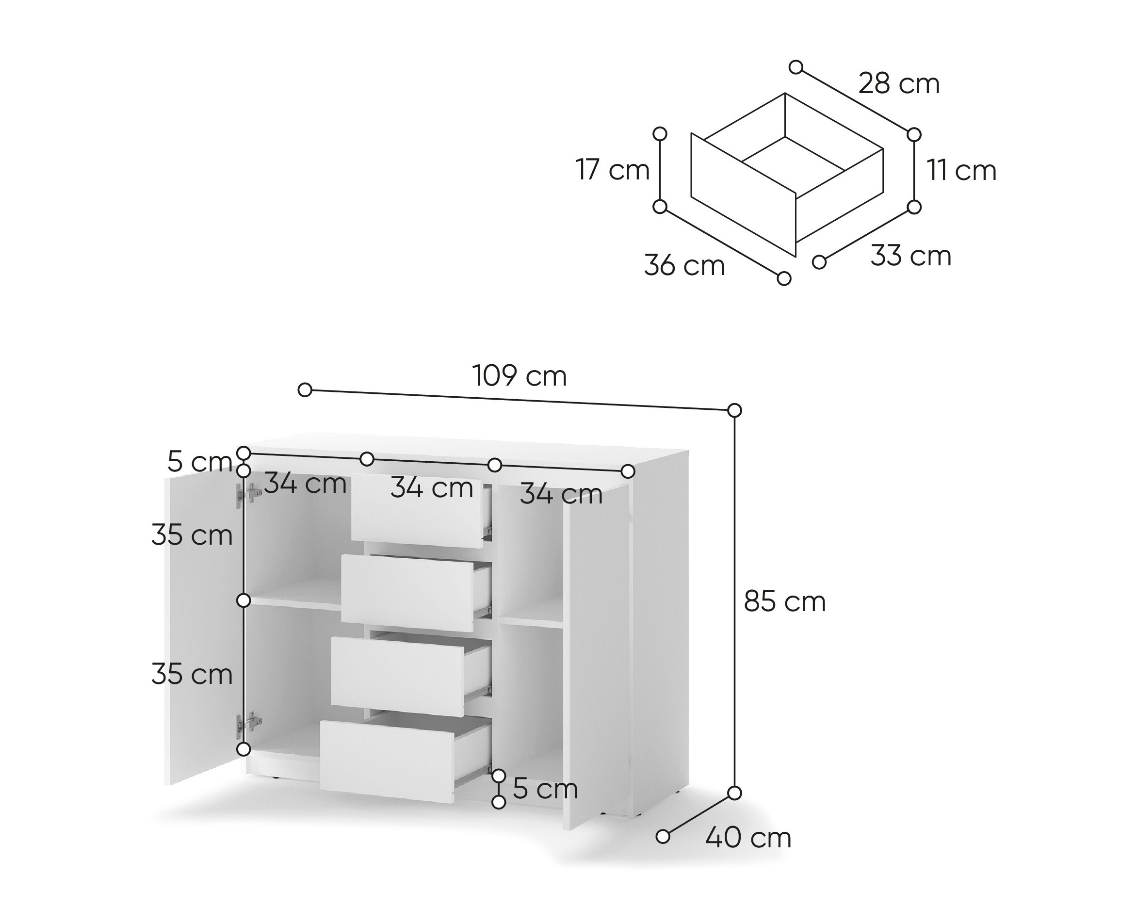 Lipasto Cirdelu 105 (Valkoinen)