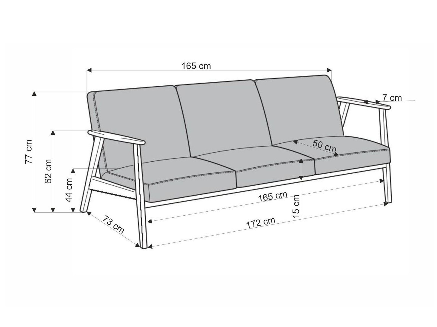 Sohva Houston 2117 (Beige + Pähkinä)