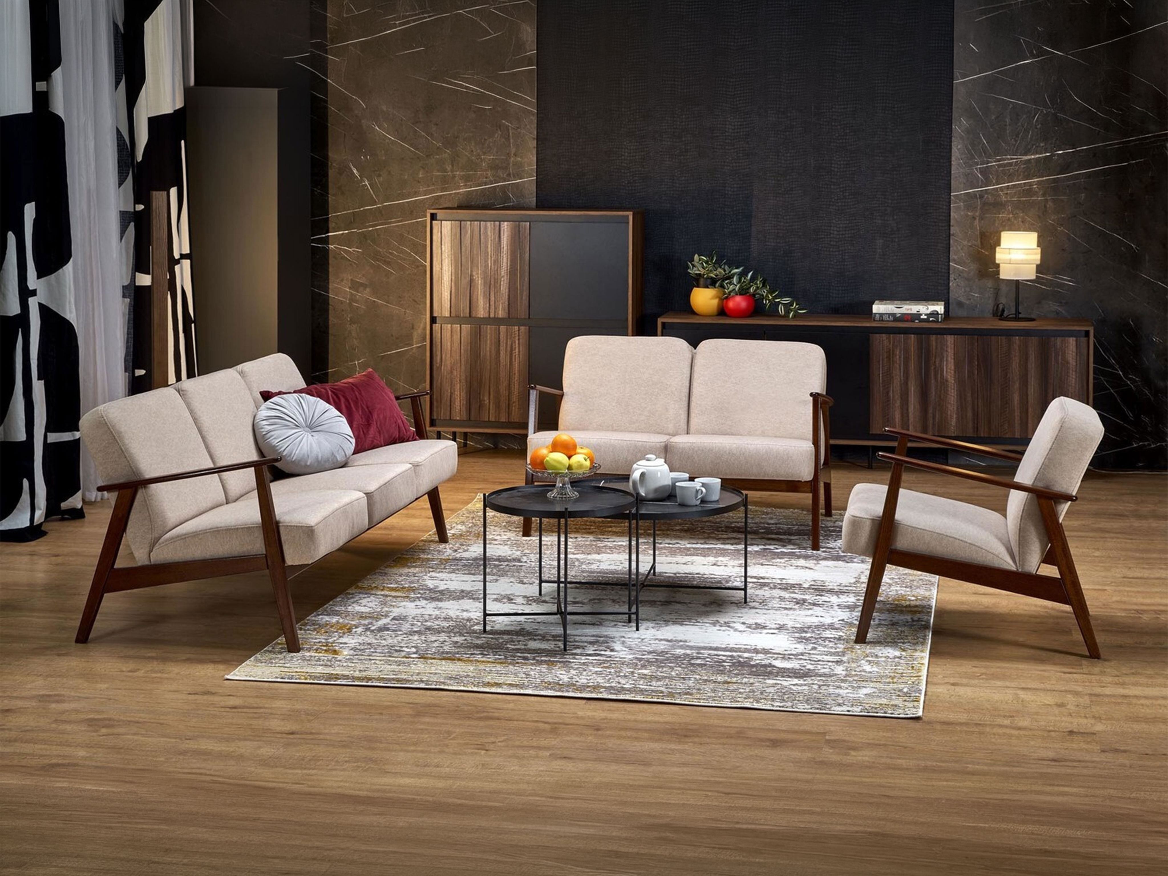 Sohva Houston 2117 (Beige + Pähkinä)