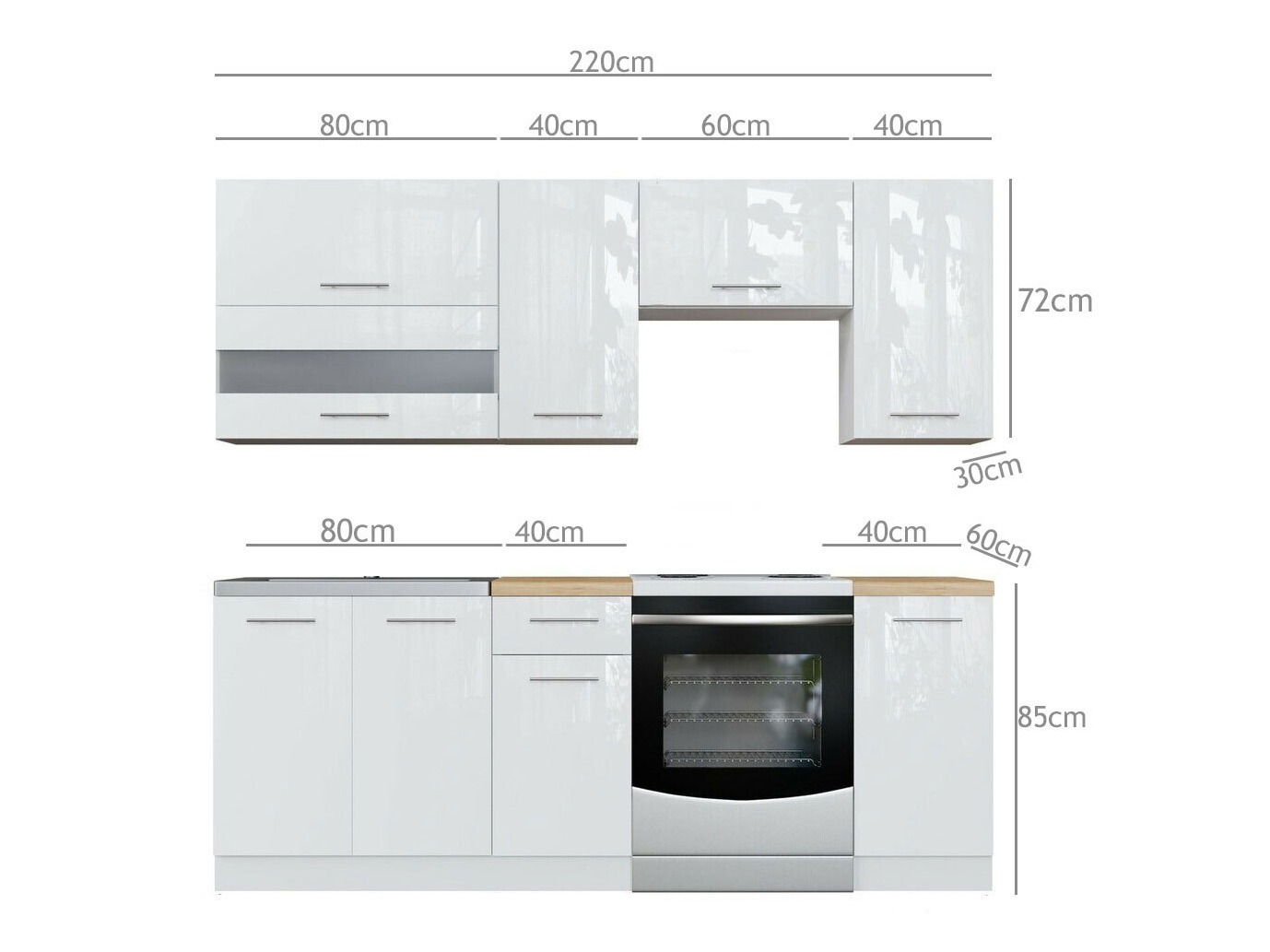 Moduulikeittiöryhmä Tiffa Grey 104