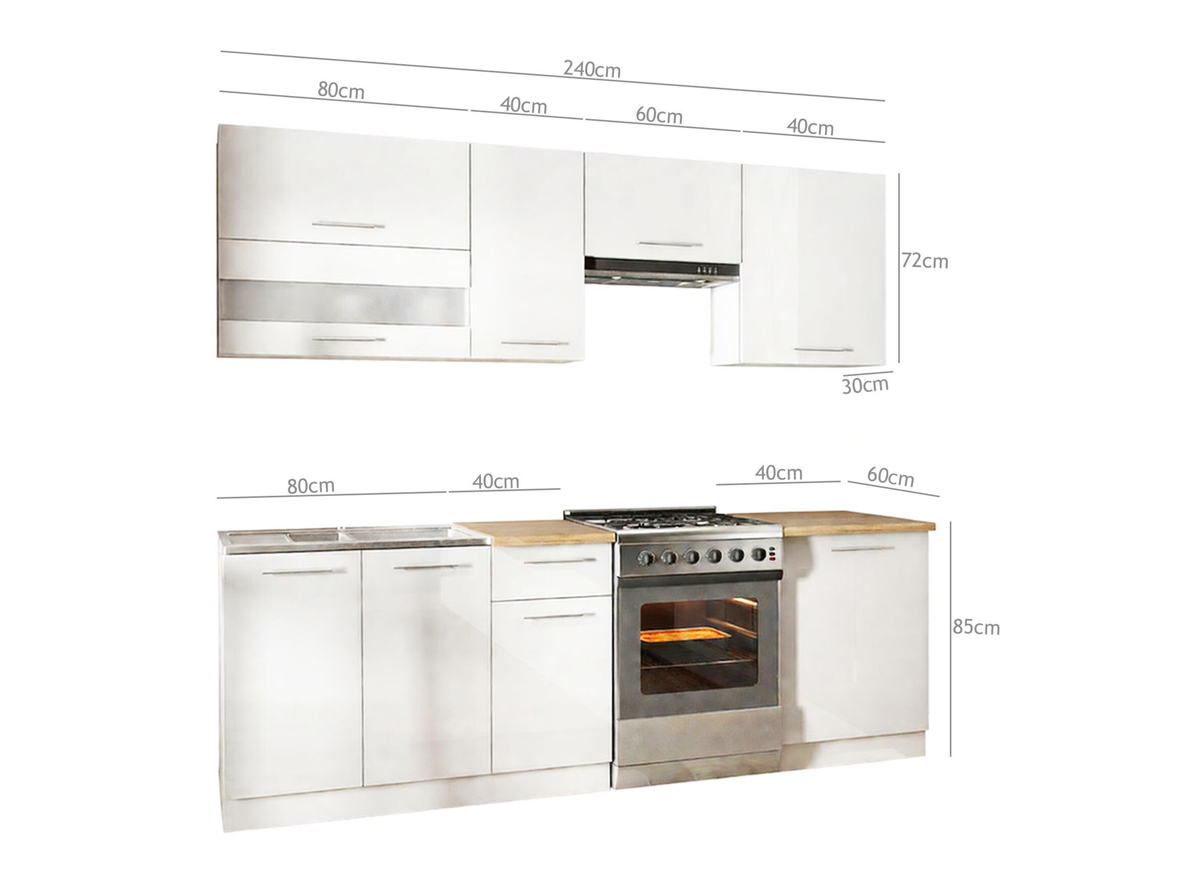 Moduulikeittiöryhmä Tiffa Grey 106
