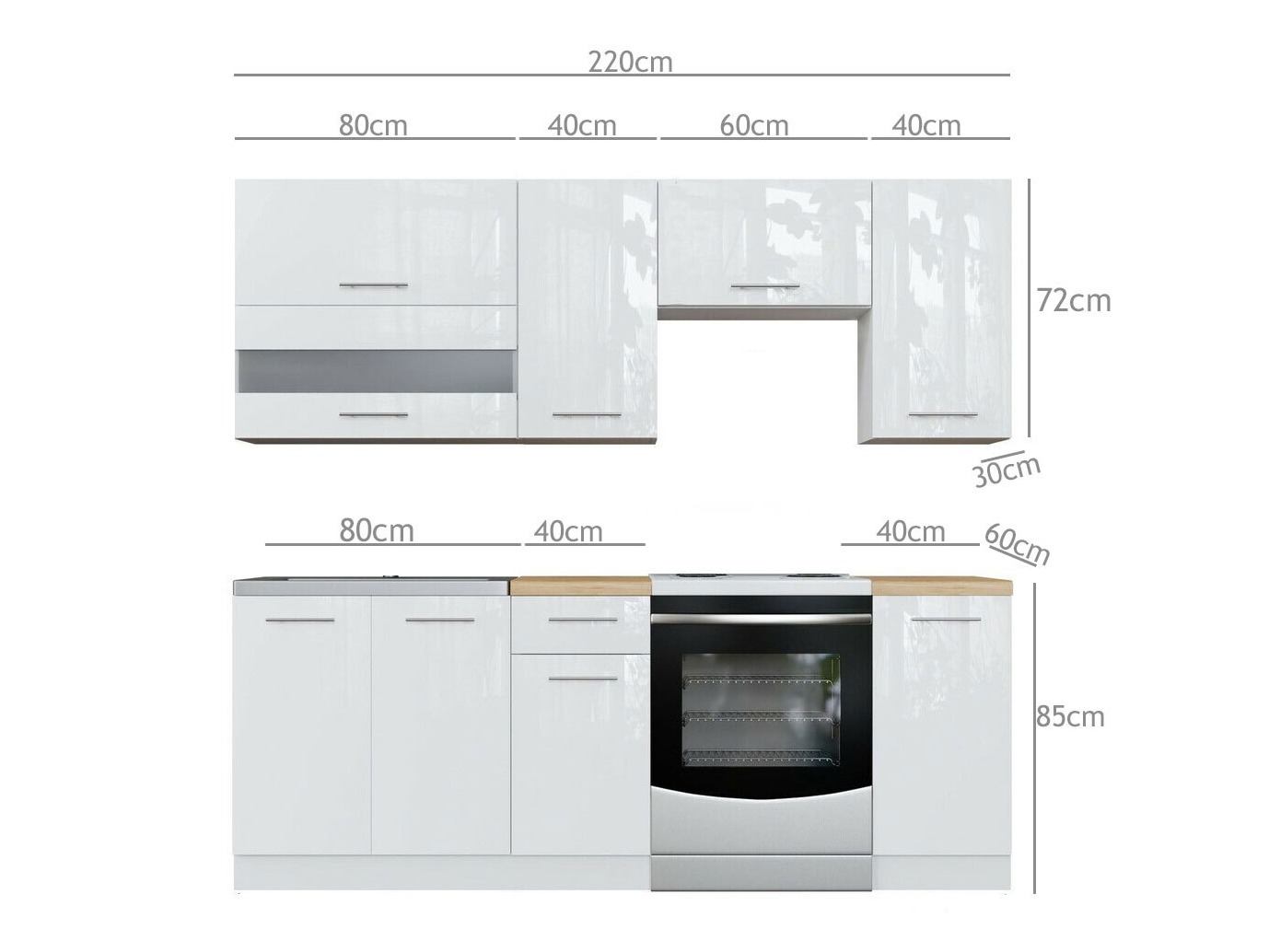 Moduulikeittiöryhmä Tiffa White 117