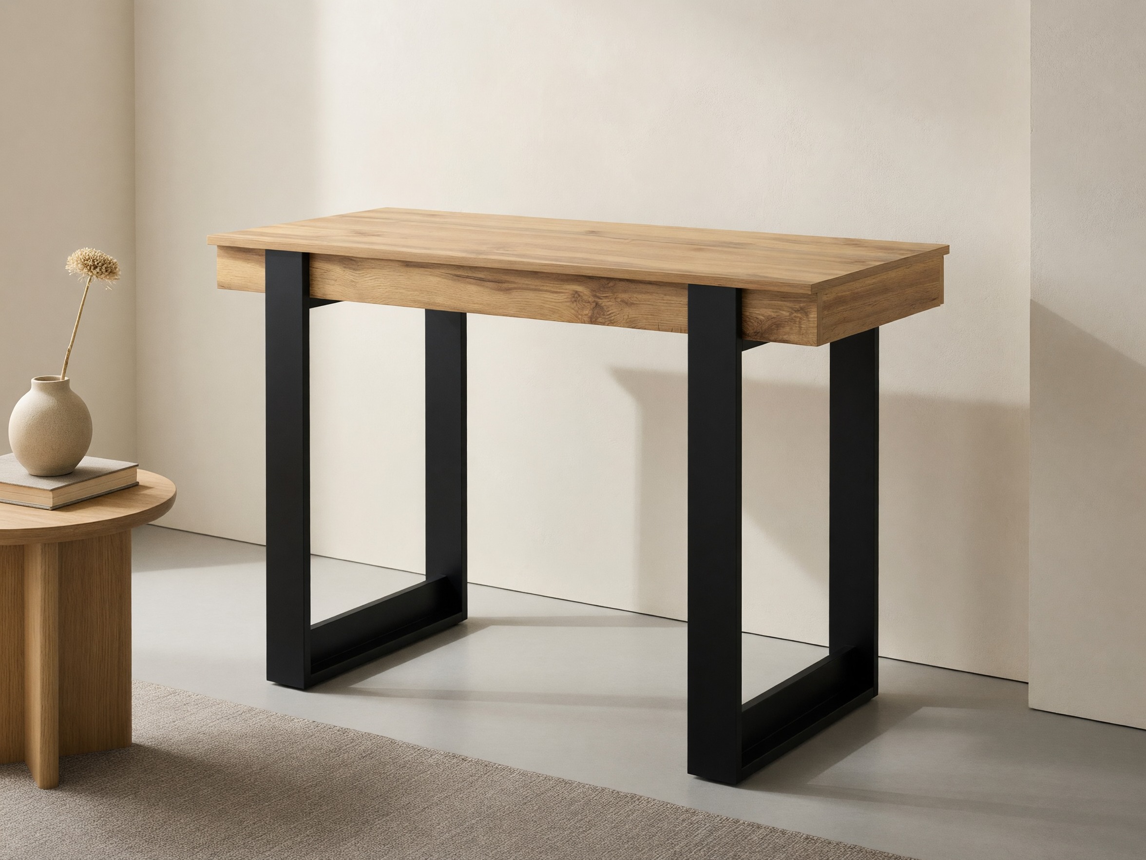 Työpöytä Denton 609 (Tammi + Musta)