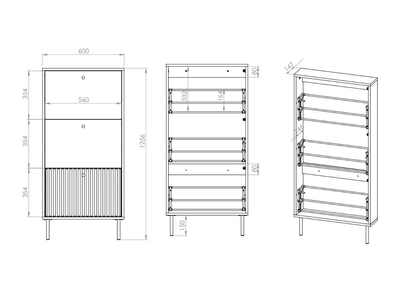 Kenkäkaappi Marmeli 129