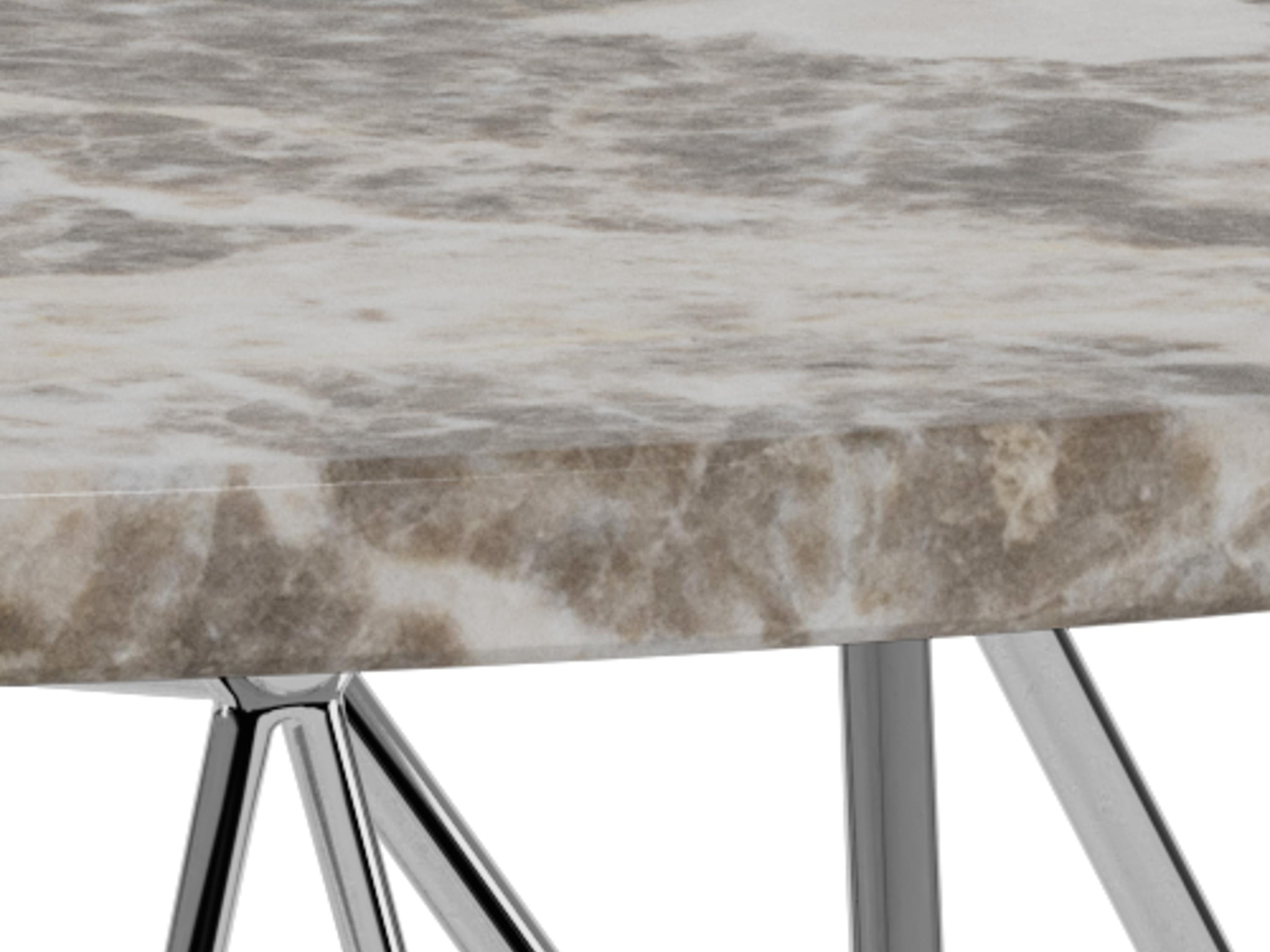 Sohvapöytä Norsica 820 (Harmaa + Hopea)