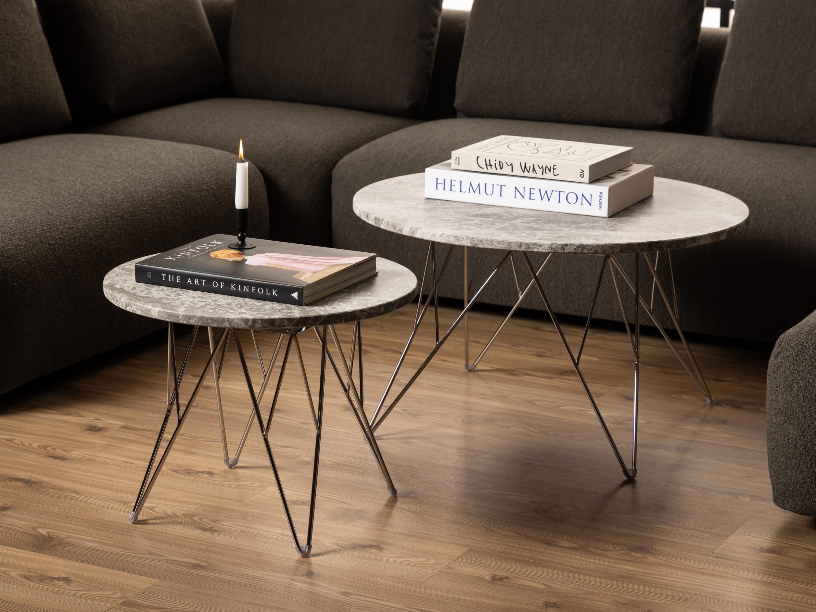 Sohvapöytä Norsica 820 (Harmaa + Hopea)