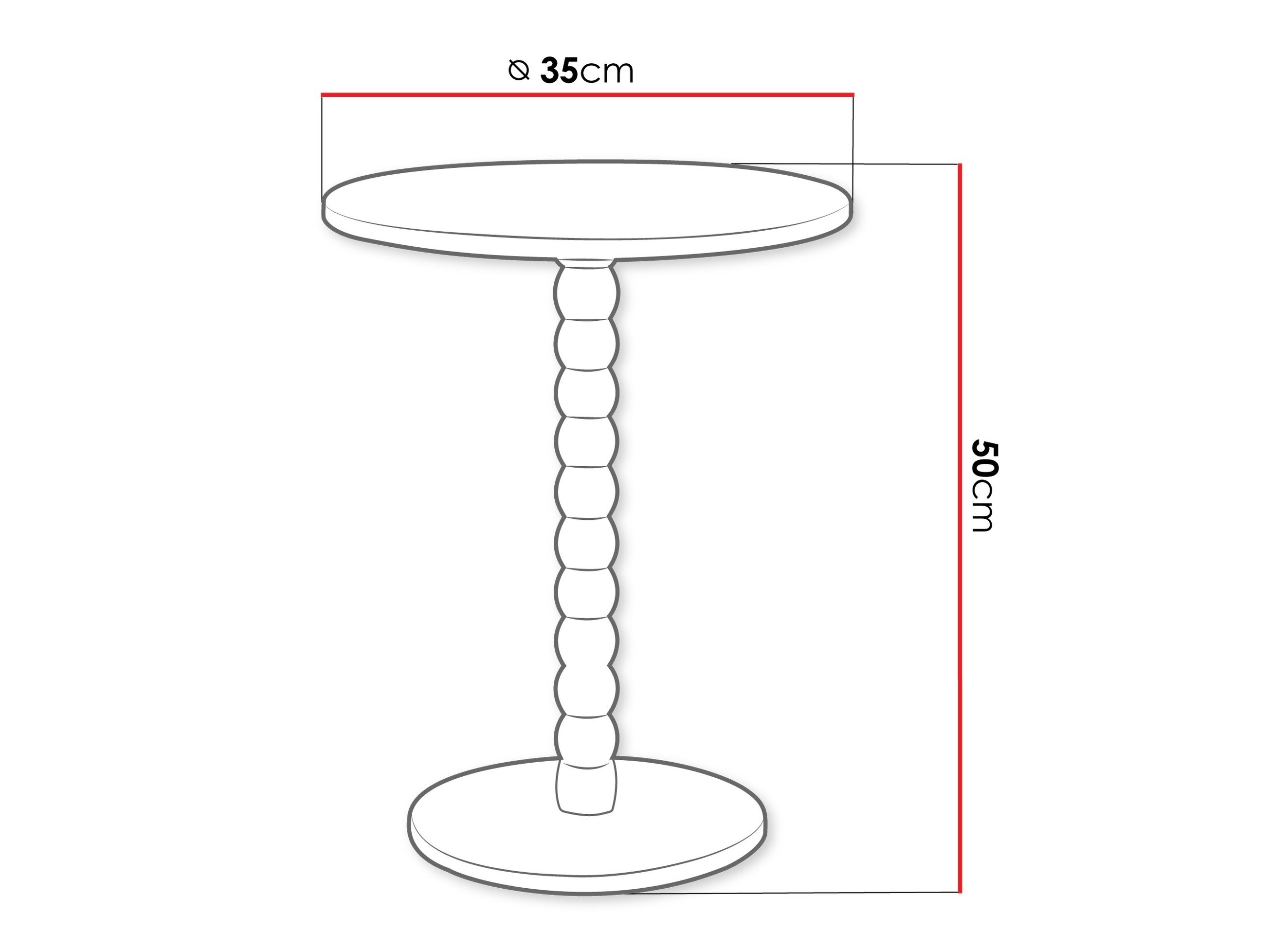 Sivupöytä Ludus (Valkoinen)