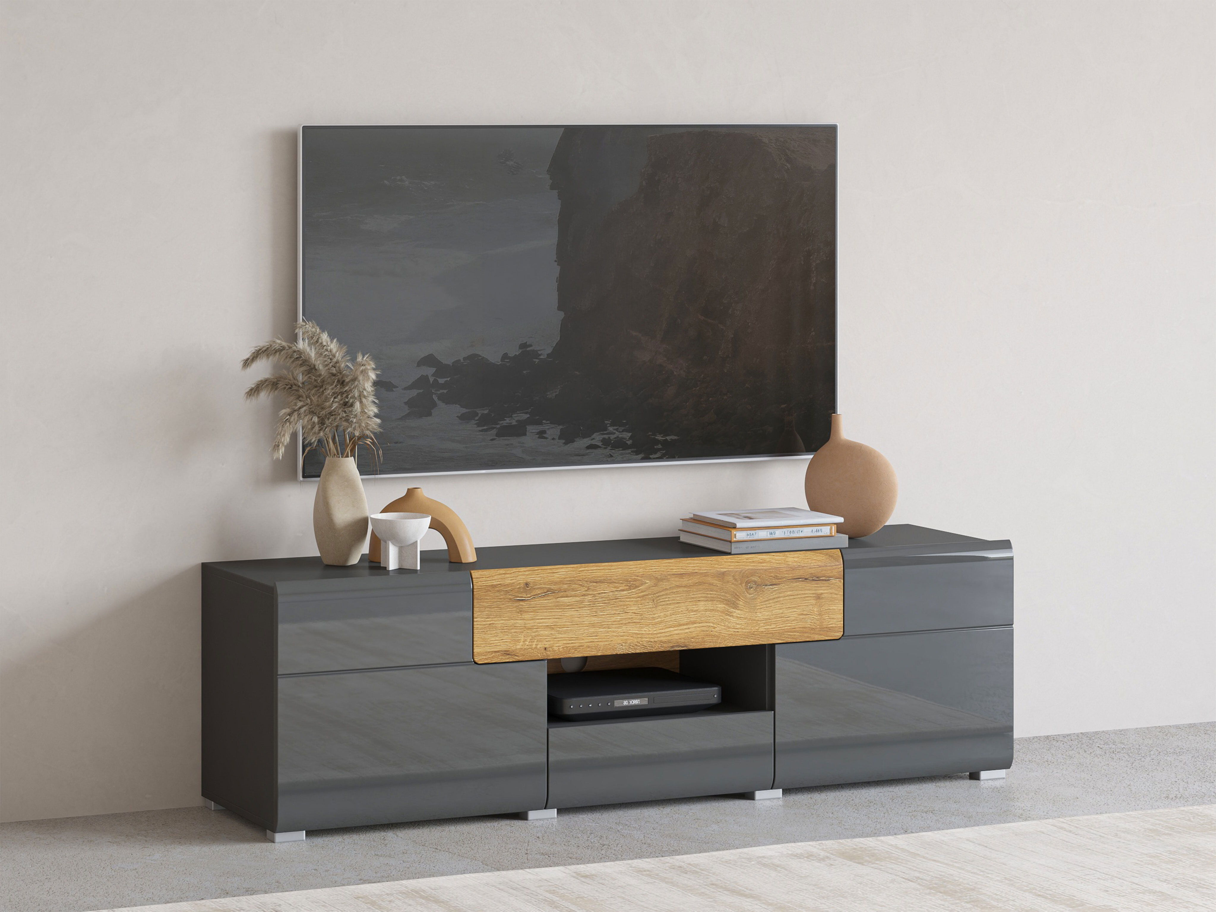 TV-taso Torsone 101 (Antrasiitti + Gloss antrasiitti + Grandson-tammi)