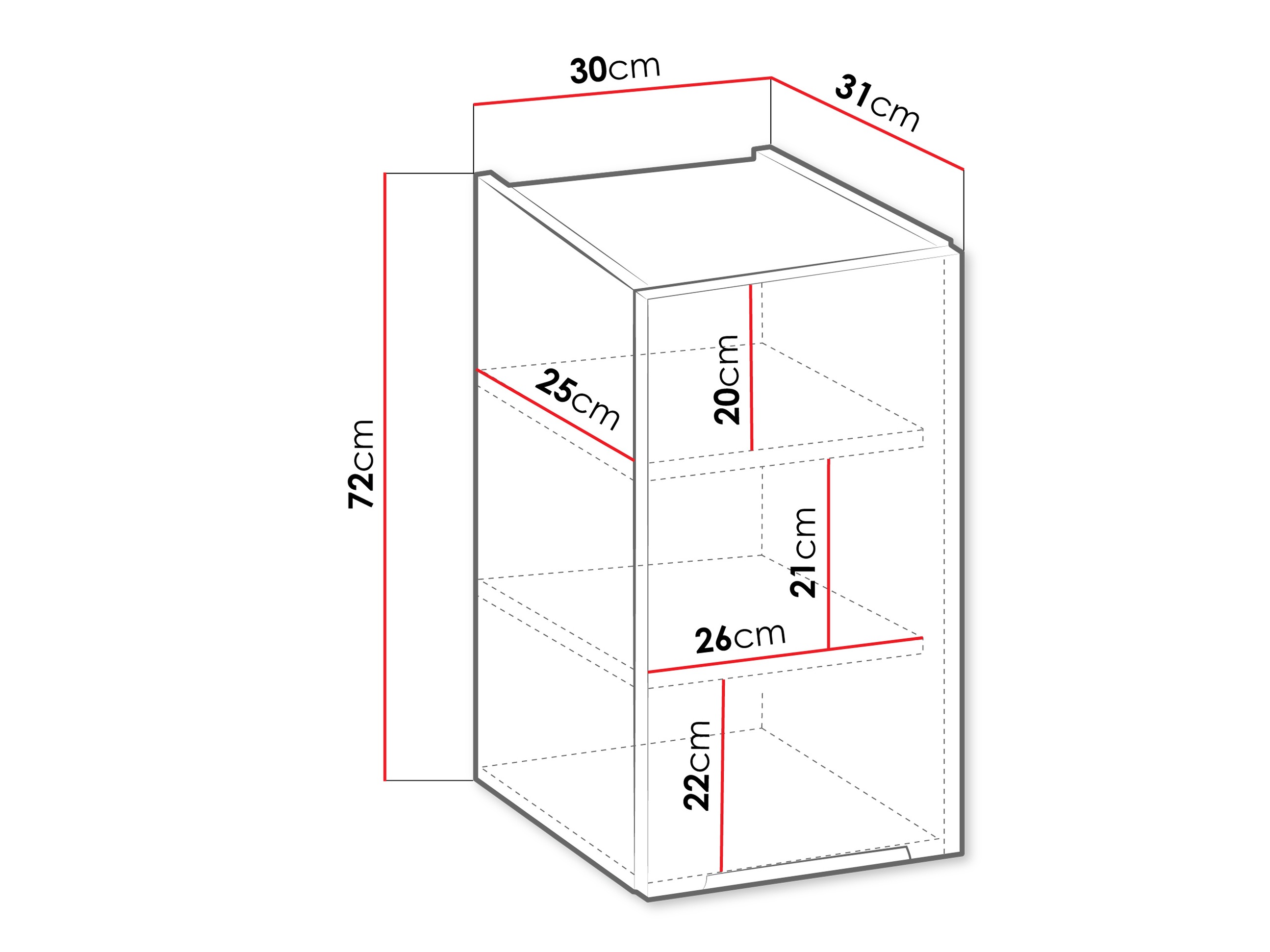 Modulaarinen seinäkaappi Sole 112