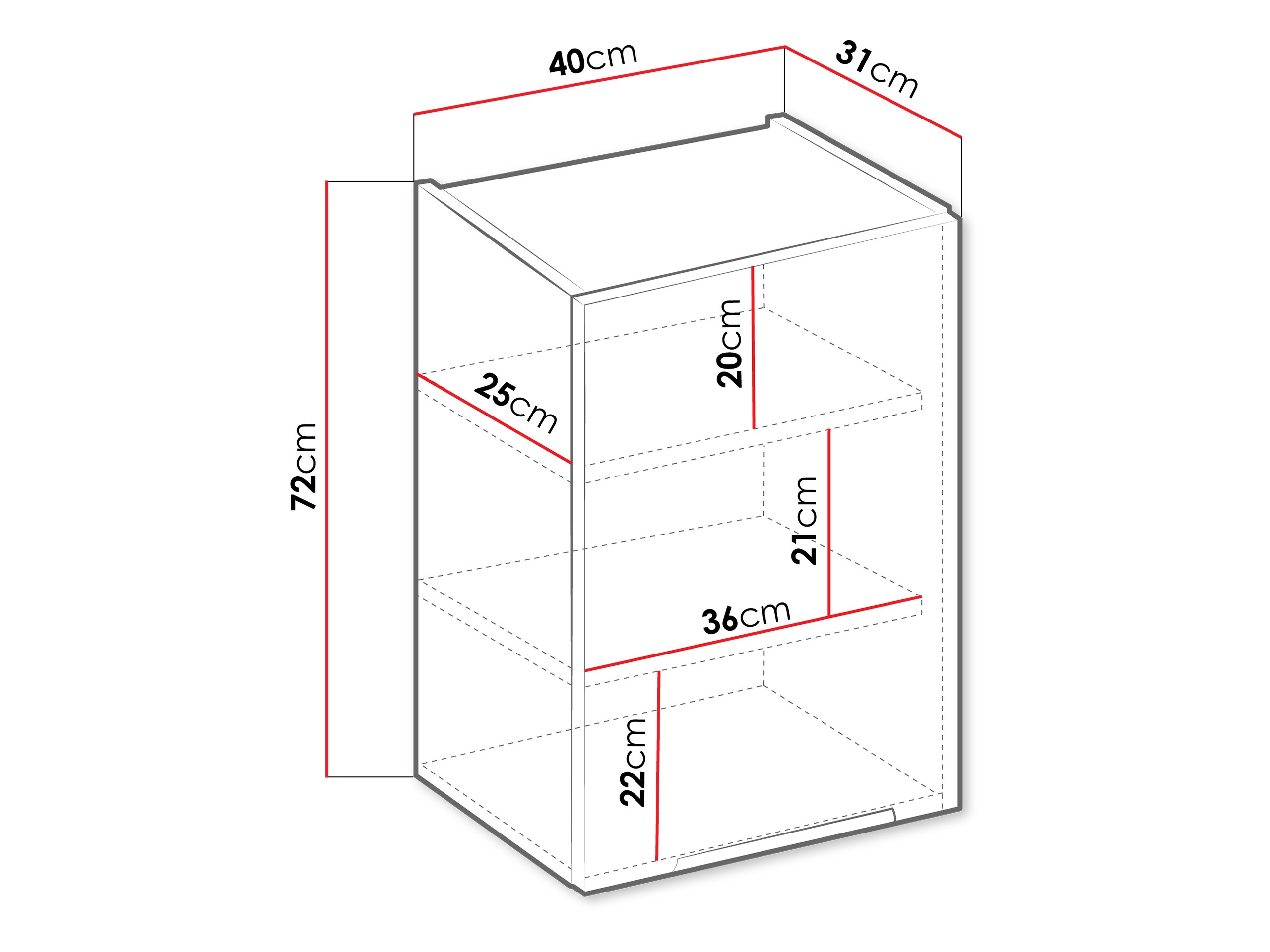 Modulaarinen seinäkaappi Sole 117