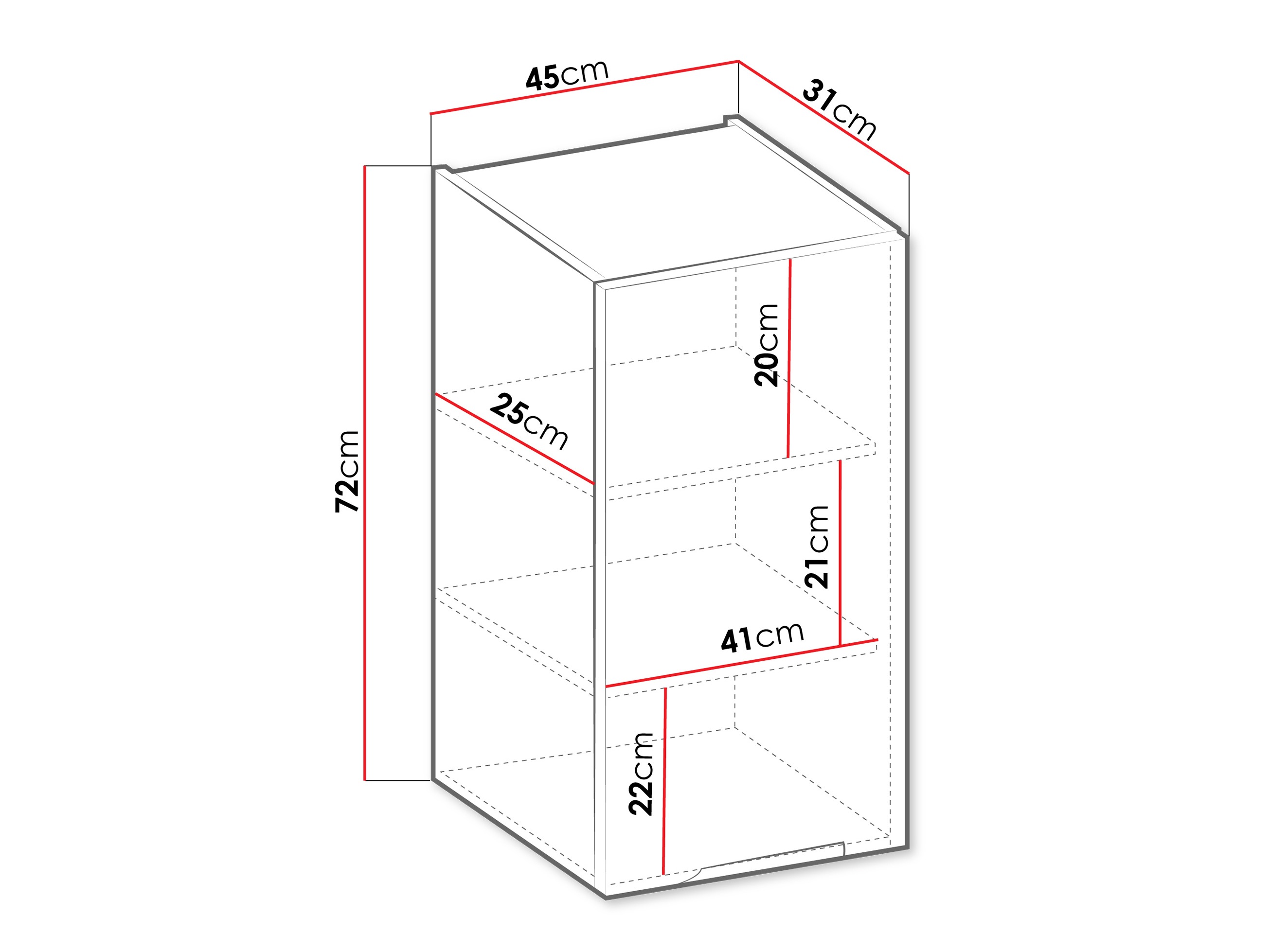 Modulaarinen seinäkaappi Sole 119